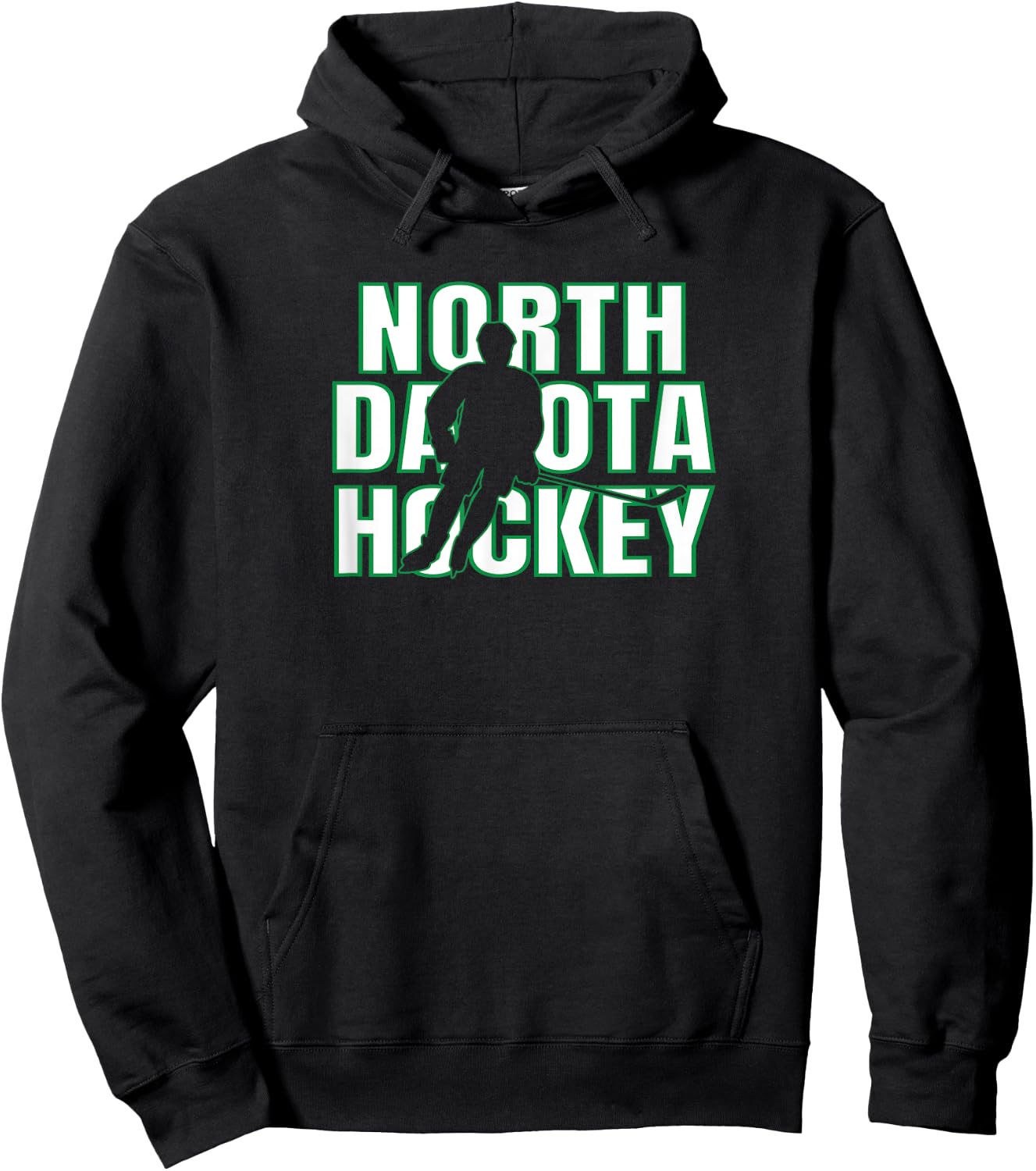 Team North Dakota Ice Hockey Player Forward Coach State Gift Hoodie - Hoodie | Black