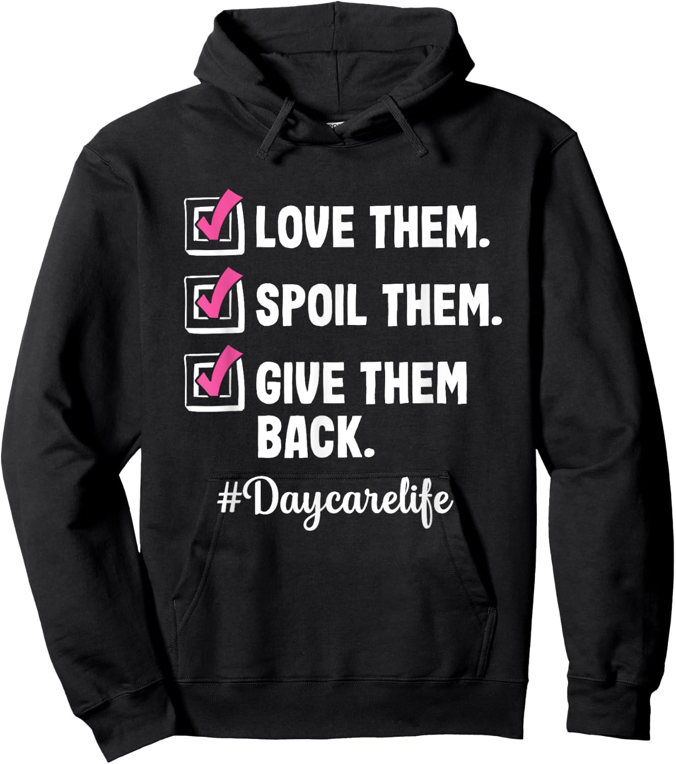 Love Daycare Provider Childcare Teacher Appreciation Men Women Hoodie - Hoodie | Black