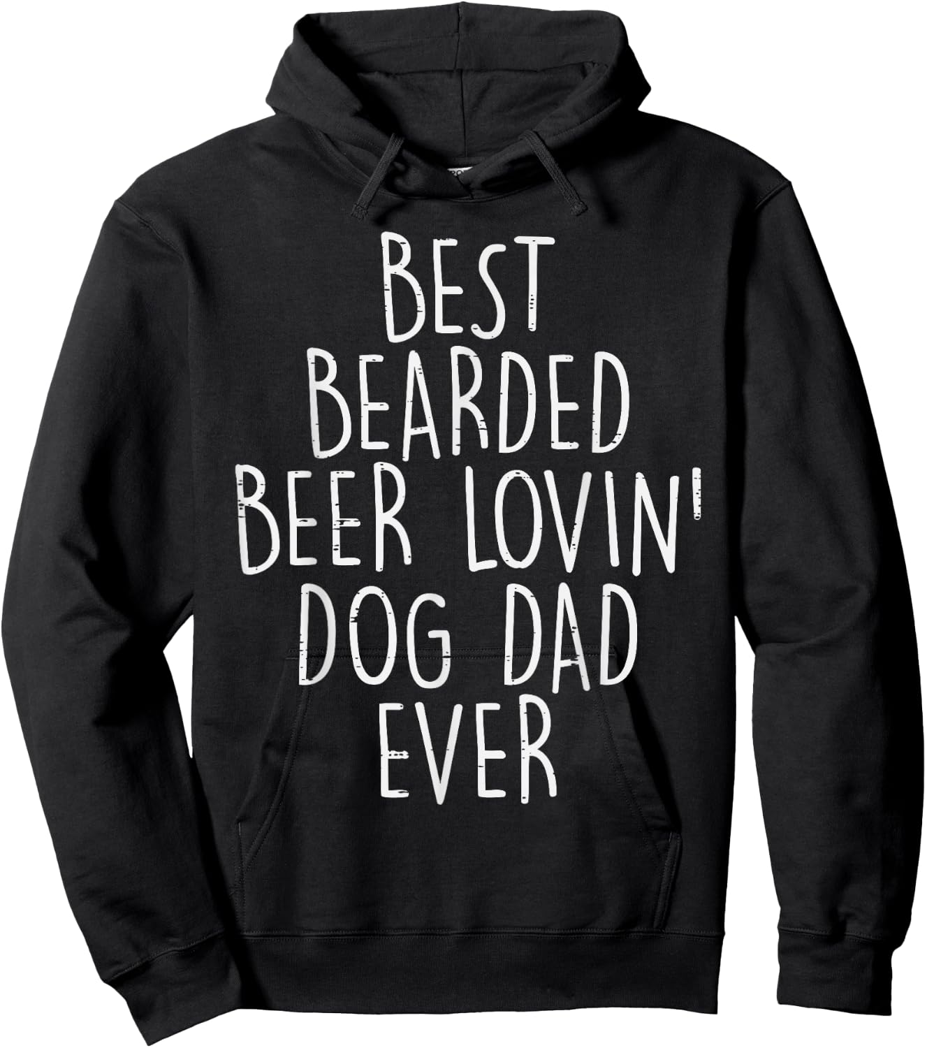 Best Bearded Beer Dog Dad Funny Fathers Day Drinking Men Hoodie - Hoodie | Black