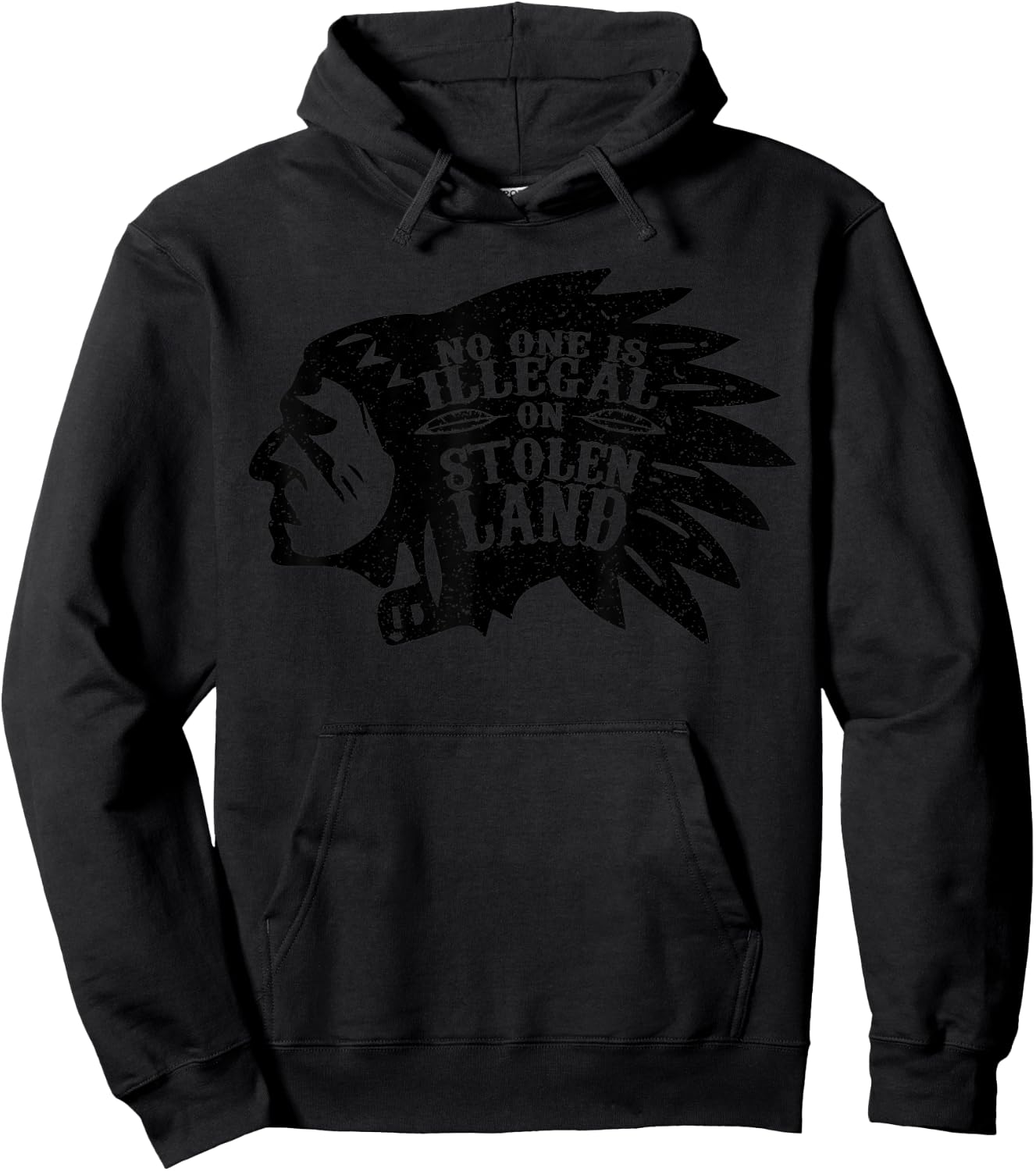 Indigenous Immigrant Funny Anti Trump Racism Gift Men Women Hoodie - Hoodie | Black