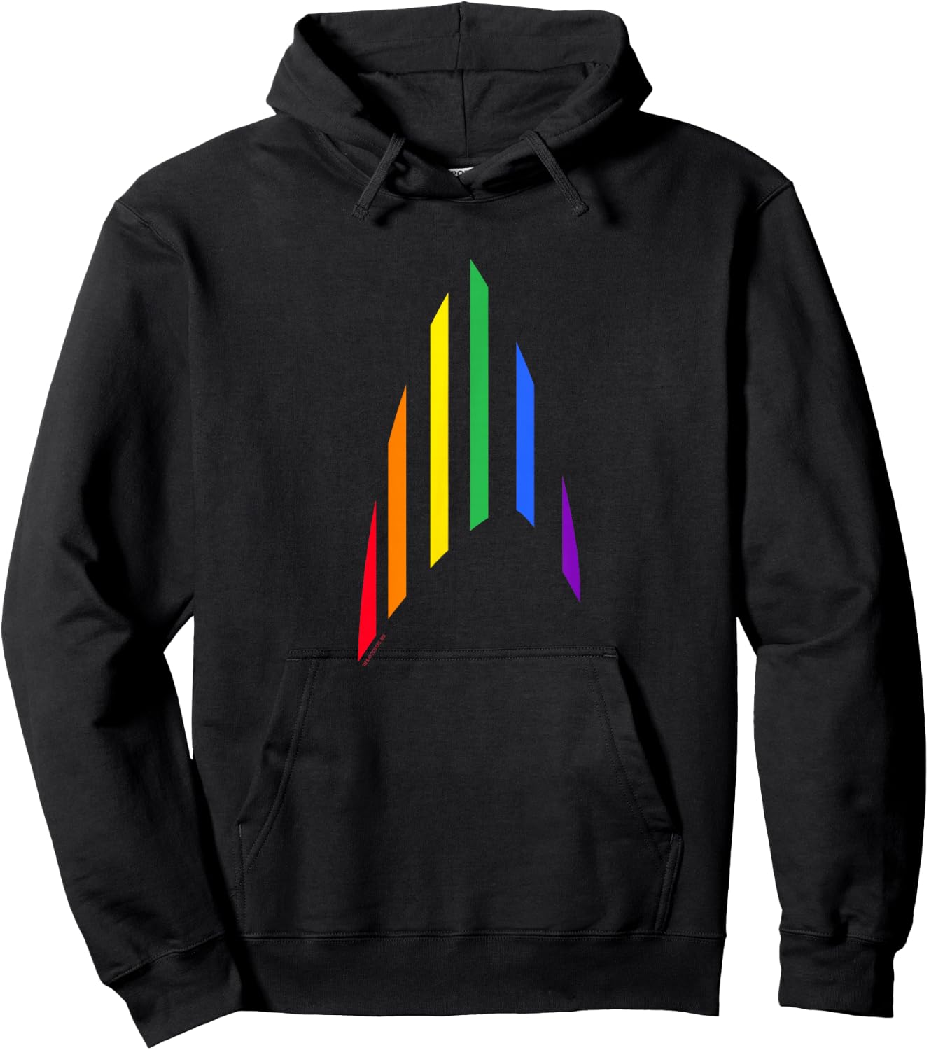 Star Trek: The Original Series Pride Rainbow Delta Hoodie - Hoodie | Black