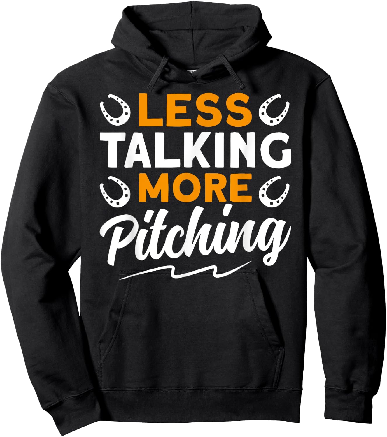 Horseshoe pitching funny horseshoe throwing quote Hoodie - Hoodie | Black
