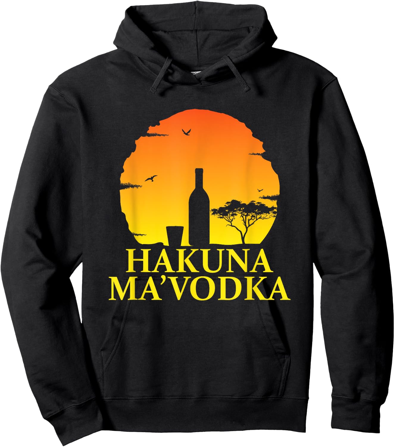 Funny Hakuna MaVodka Alcohol Vodka Hoodie - Hoodie | Black
