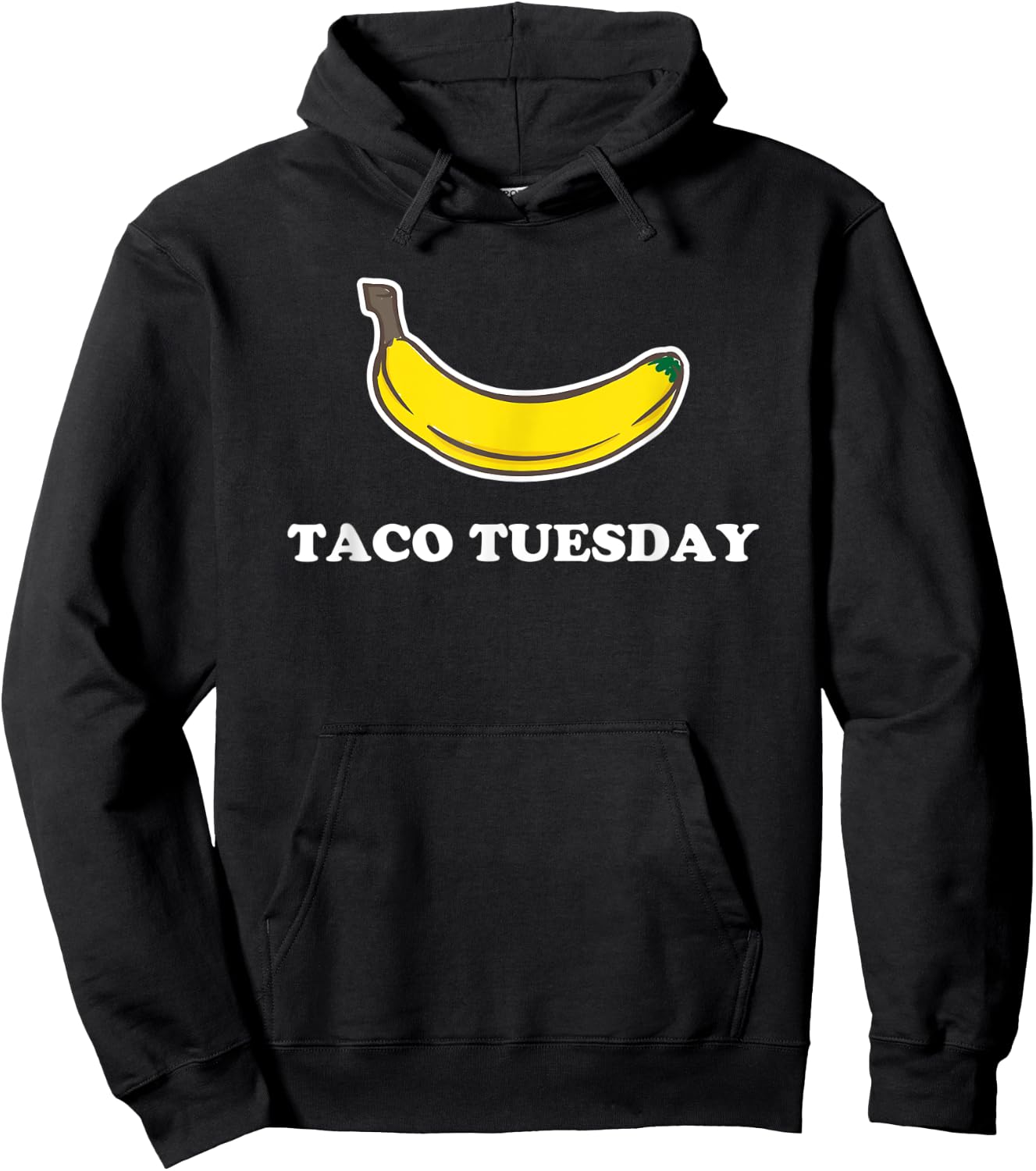 Funny Taco Tuesday Absurd Banana Design Hoodie - Hoodie | Black