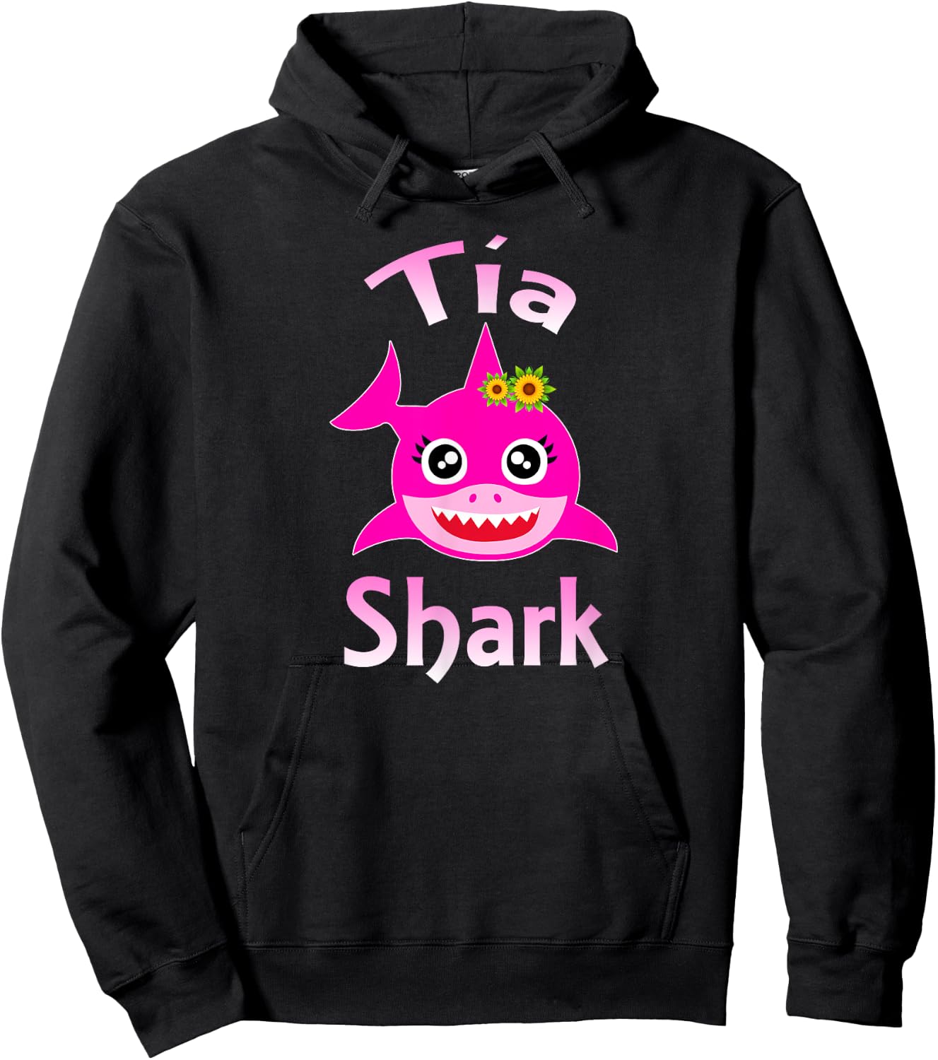 Tia Shark Spanish Aunt Funny Hoodie - Hoodie | Black