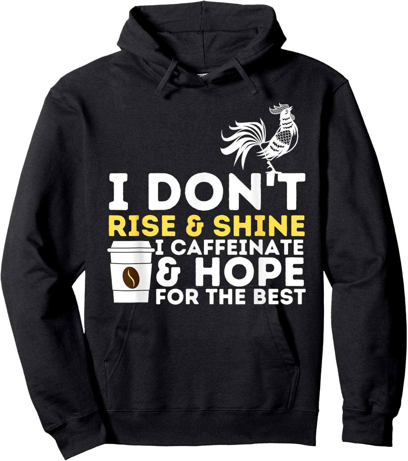 I Caffeinate & Hope For The Best - Coffee Lover Caffeine Hoodie - Hoodie | Black