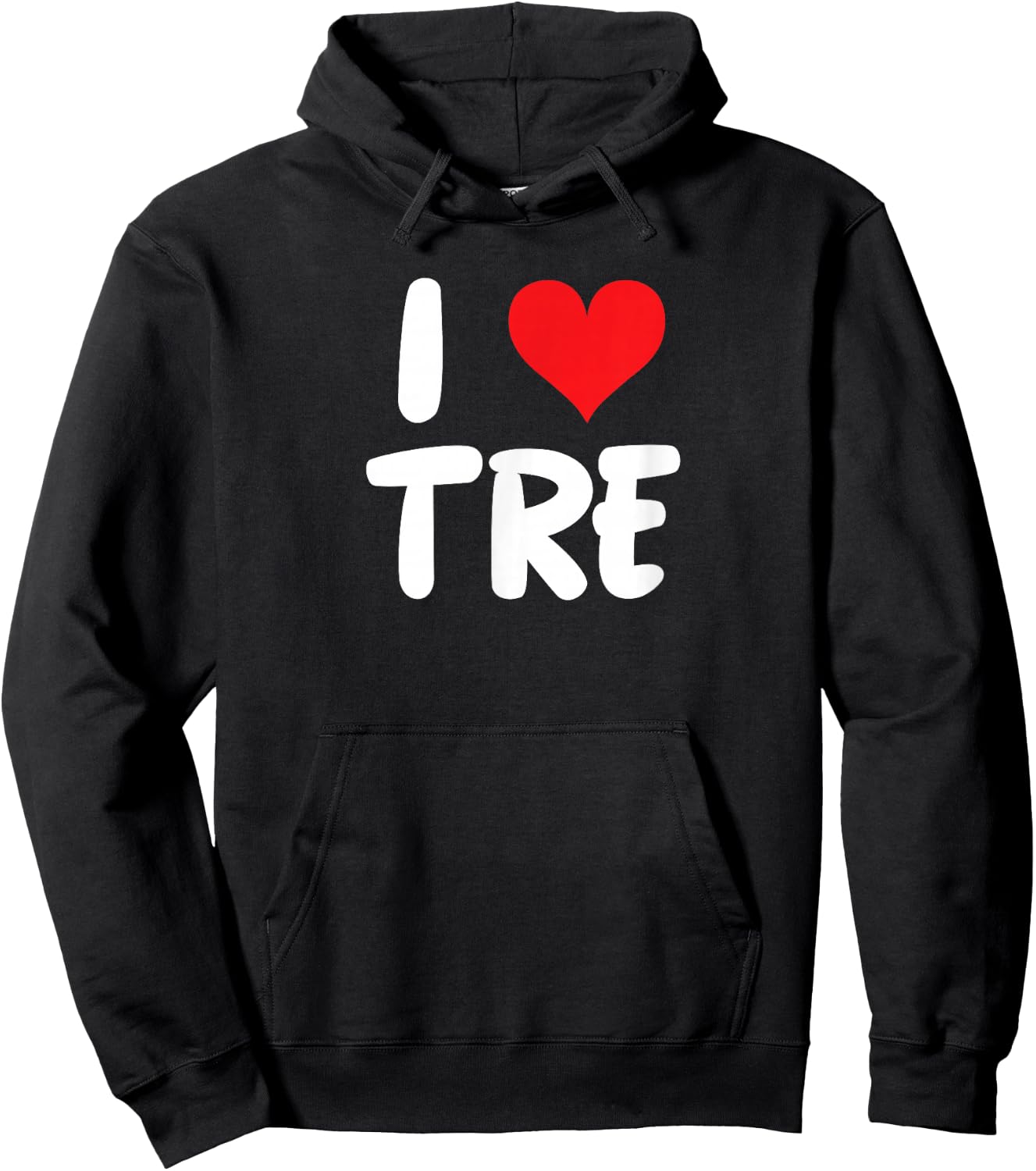 I Love Tre - Heart - Name Hoodie - Hoodie | Black