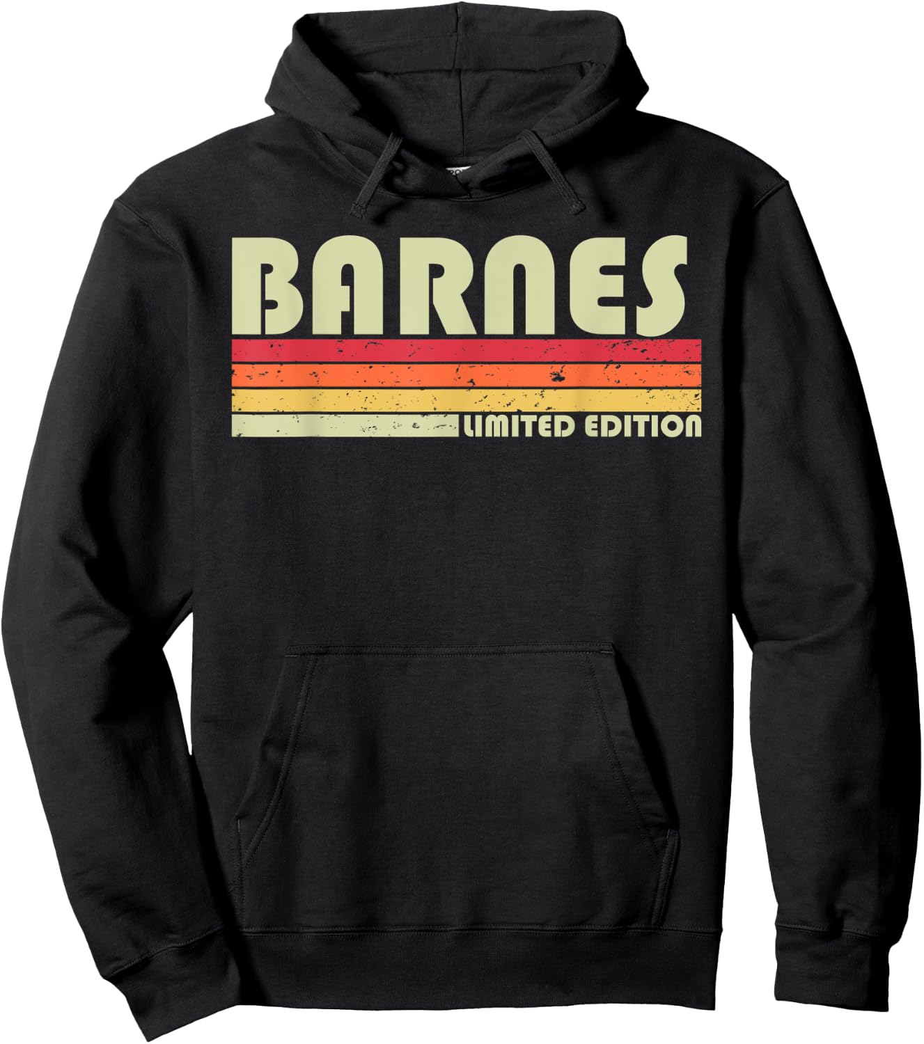 BARNES Surname Funny Retro Vintage 80s 90s Birthday Reunion Hoodie - Hoodie | Black