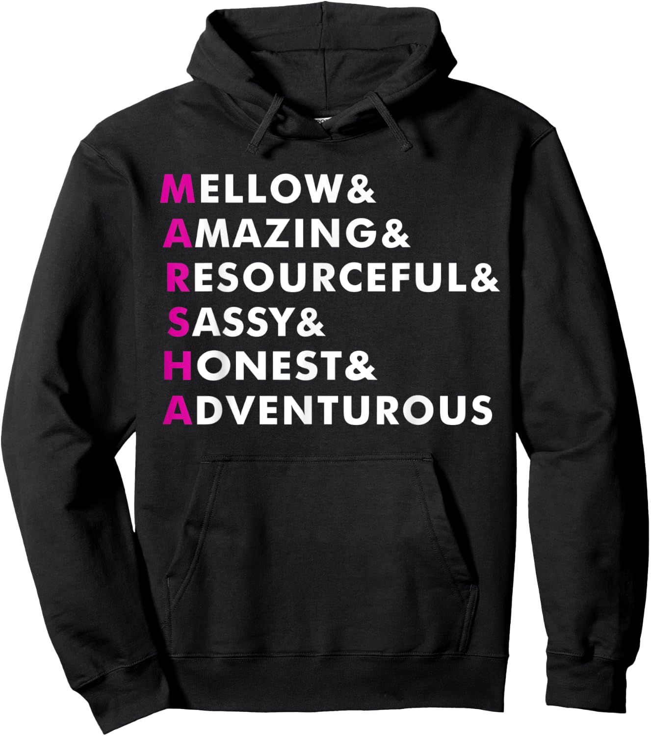 Marsha Name Shirt Personalized Gift Hoodie - Hoodie | Black