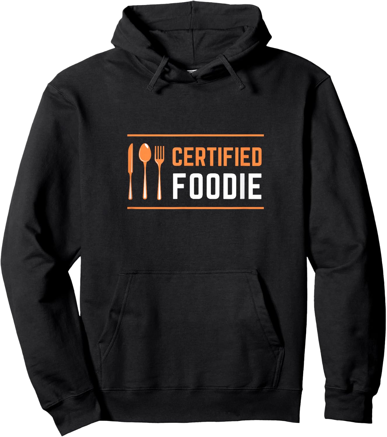 Certified Foodie Funny Designs for Food and Snack Lovers Hoodie - Hoodie | Black