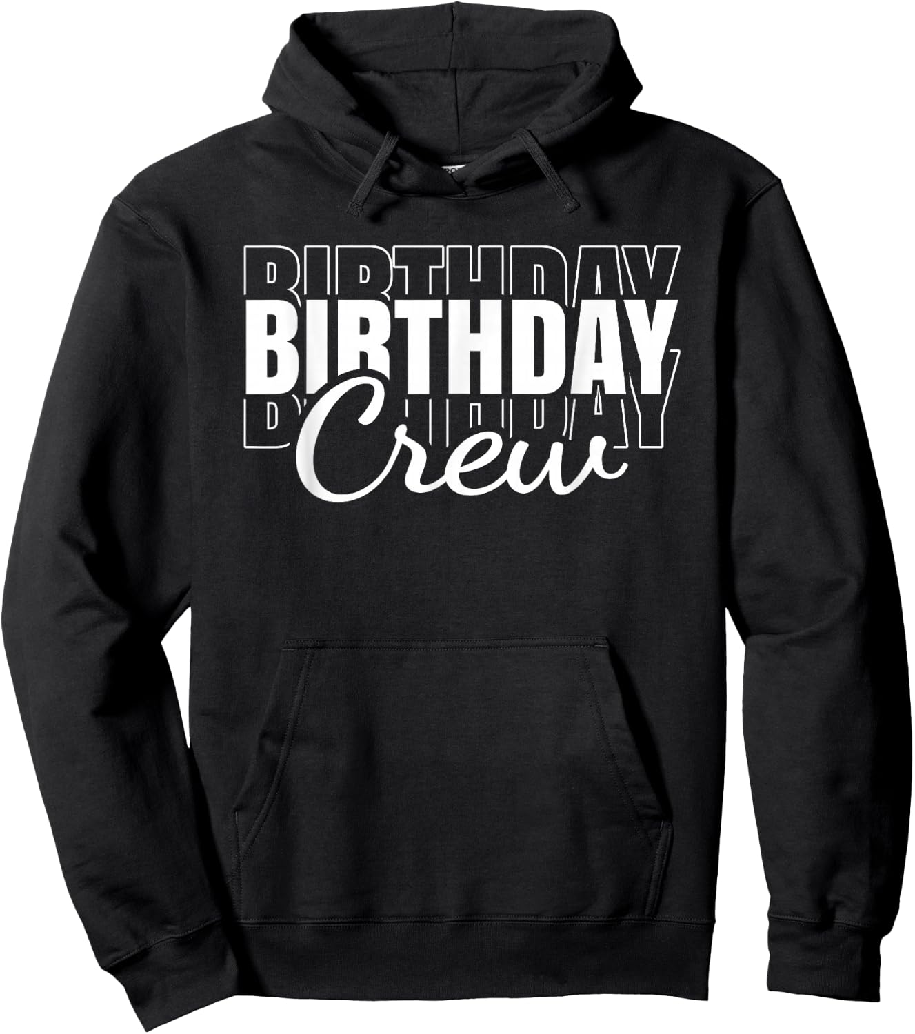 Funny Birthday Crew Bday Men Women Kids Hoodie - Hoodie | Black