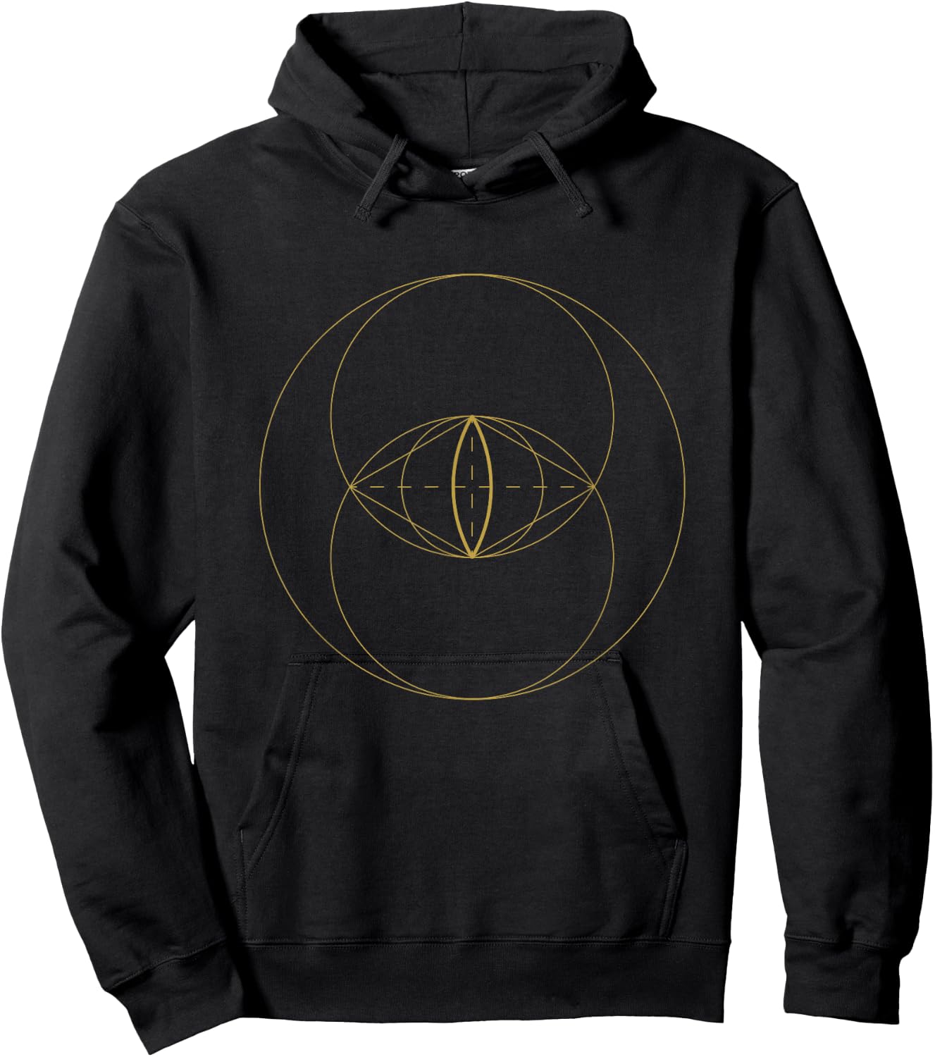 Sacred Geometry Vesica Piscis Spiritual Geometric Hoodie - Hoodie | Black