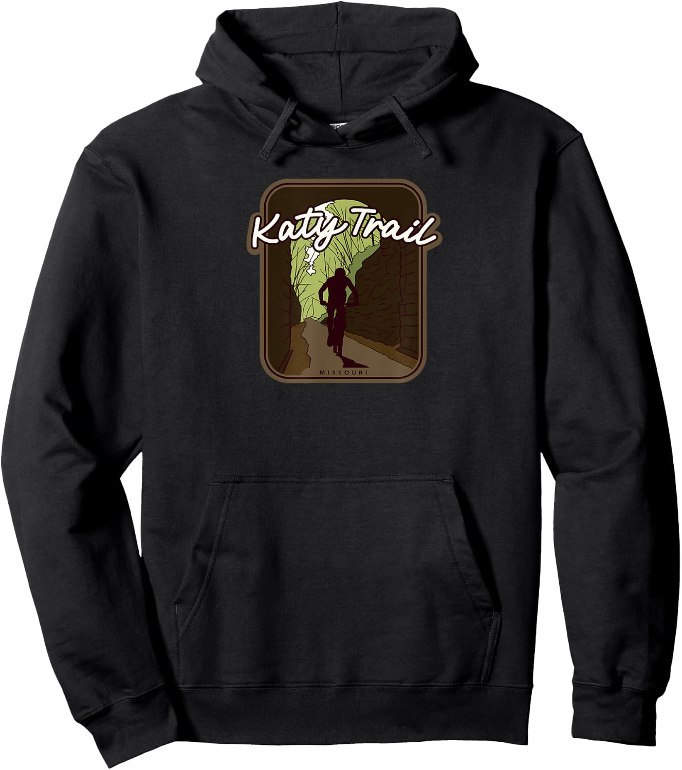 Katy Trail – Missouri, cycling Hoodie - Hoodie | Black