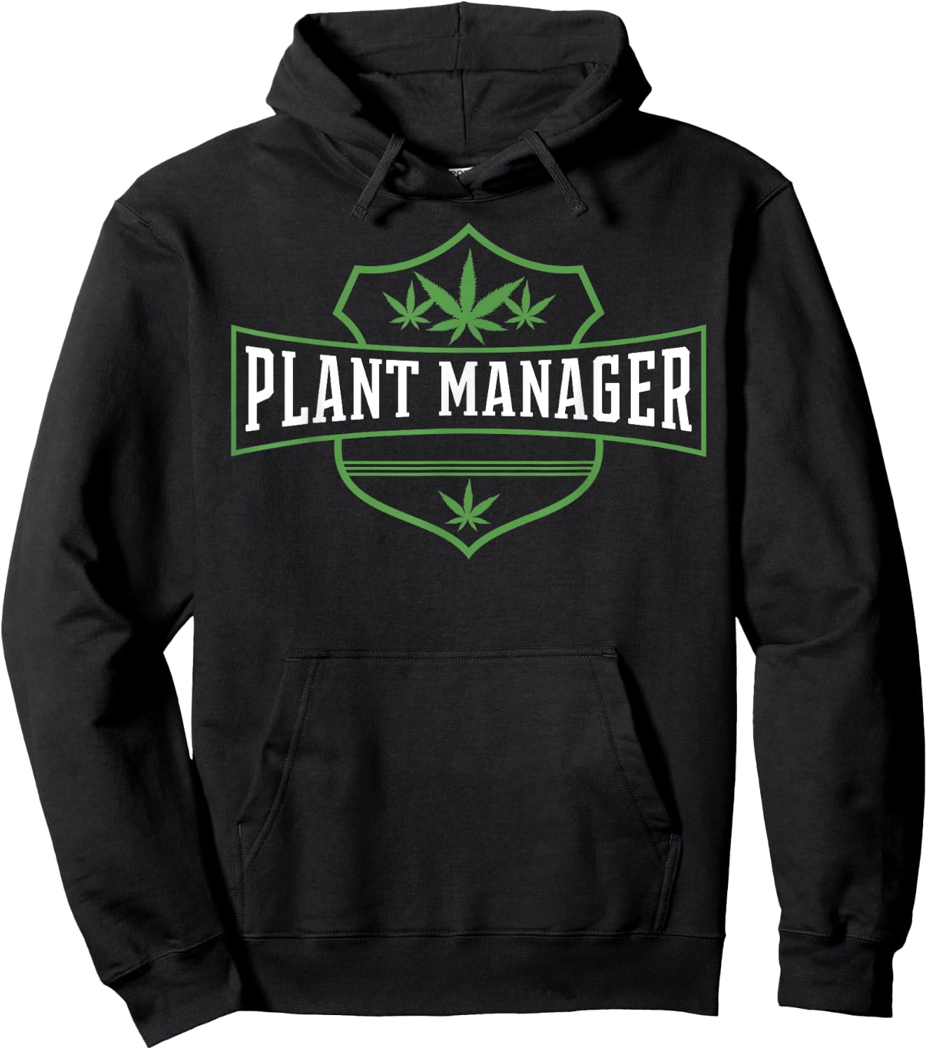 Marijuana Fan Cannabis Grower design | Plant Manager Weed T Hoodie - Hoodie | Black