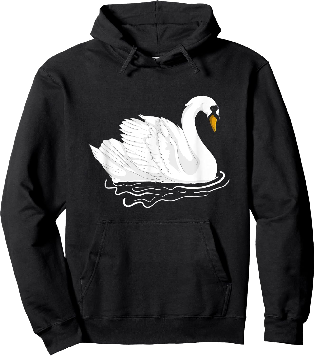 Cute Animal Lover Gift Pretty Bird Lake Beautiful Swan Hoodie - Hoodie | Black