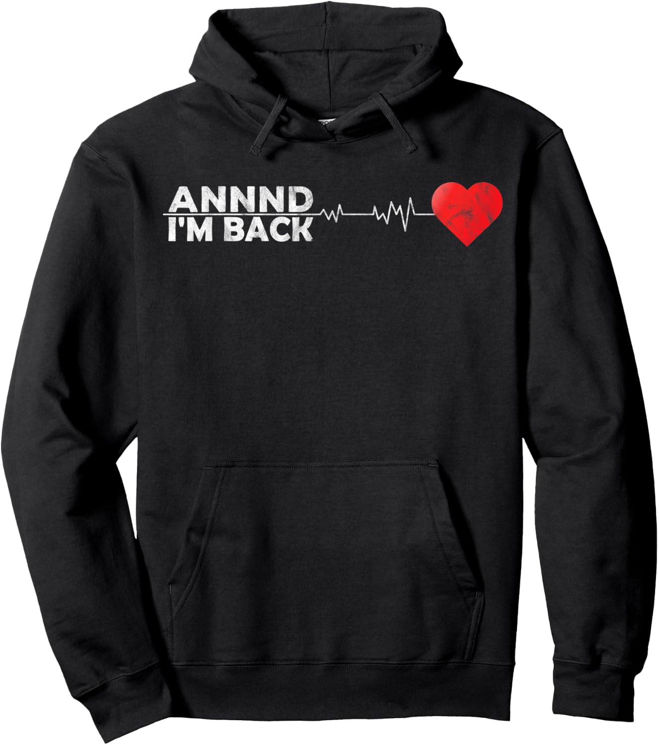 And I'm Back Stroke Awareness Health Gifts for Dad Mom Funny Hoodie - Hoodie | Black