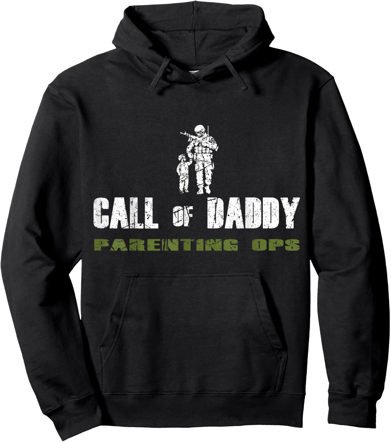 Gamer Dad Call of Daddy Parenting Ops Father's Day Hoodie - Hoodie | Black