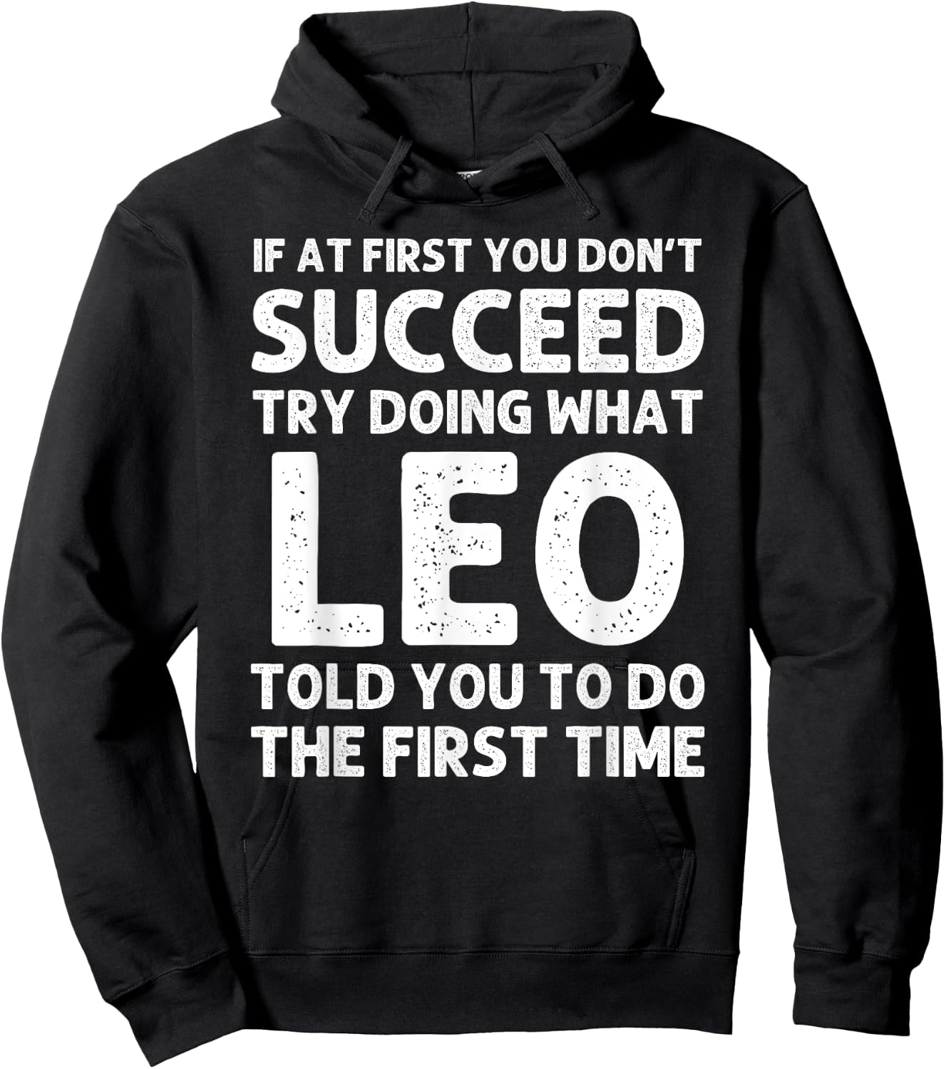 LEO Gift Name Personalized Birthday Funny Christmas Joke Hoodie - Hoodie | Black