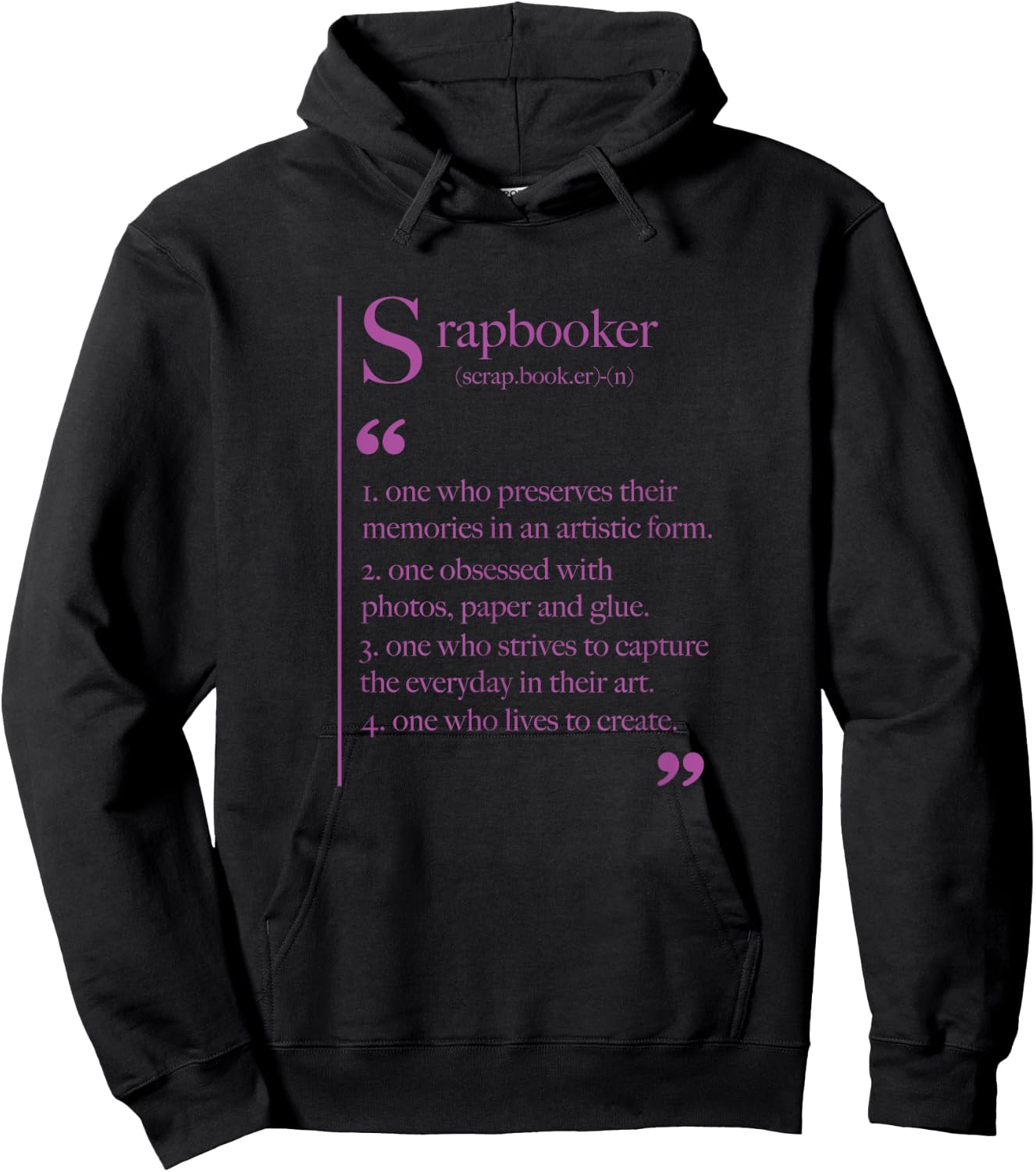 Scrapbook Scrapbooking Scrapbooker Hoodie - Hoodie | Black