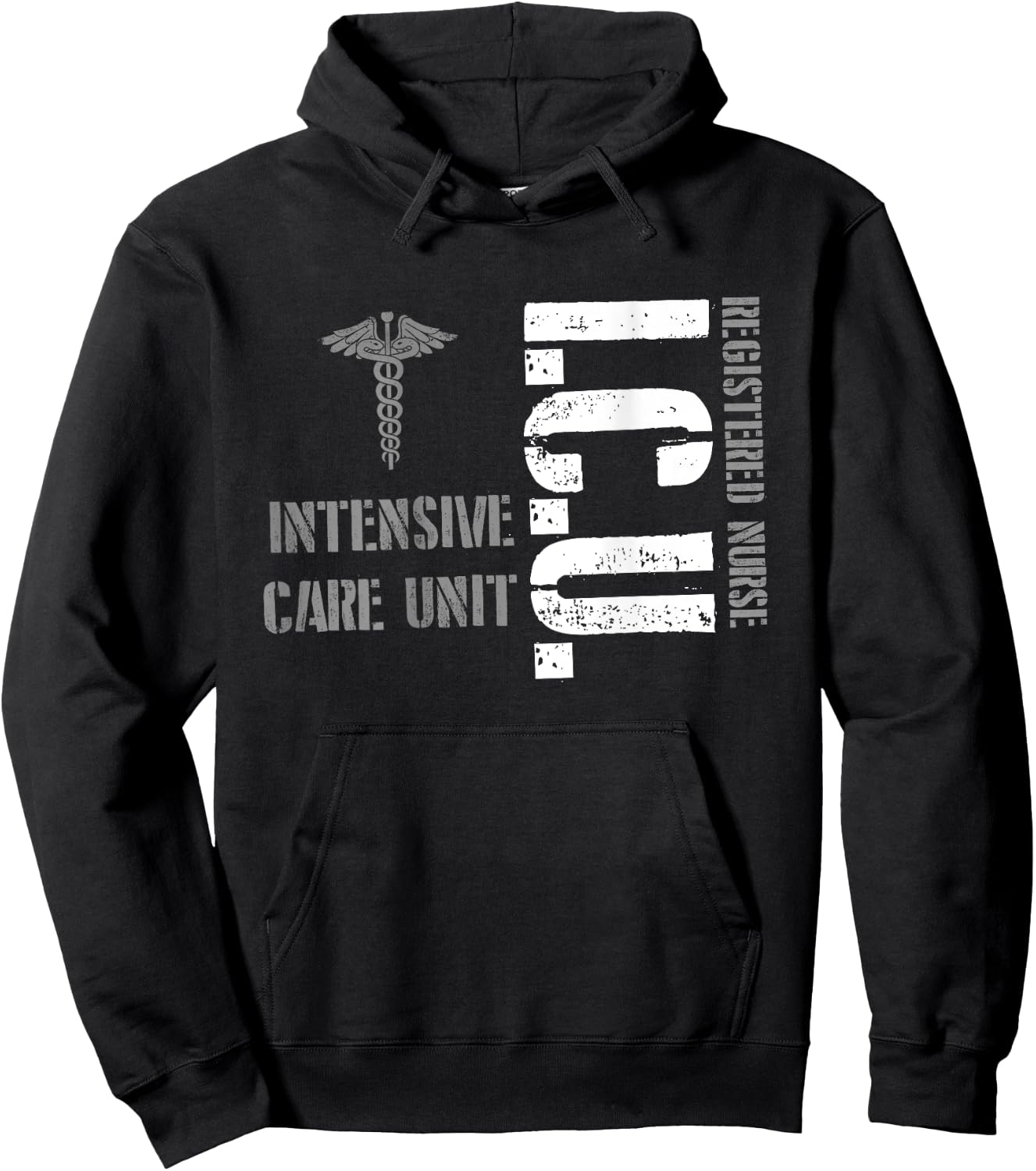 ICU Registered Nurse Intensive Care Unit RN Staff Hoodie - Hoodie | Black