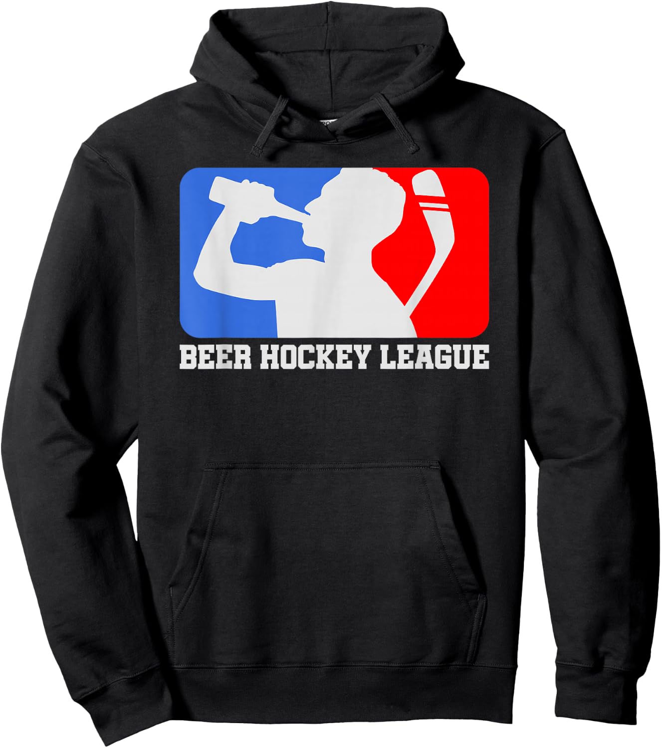 Cool Beer Hockey League Ice-Hockey Gift Hoodie - Hoodie | Black