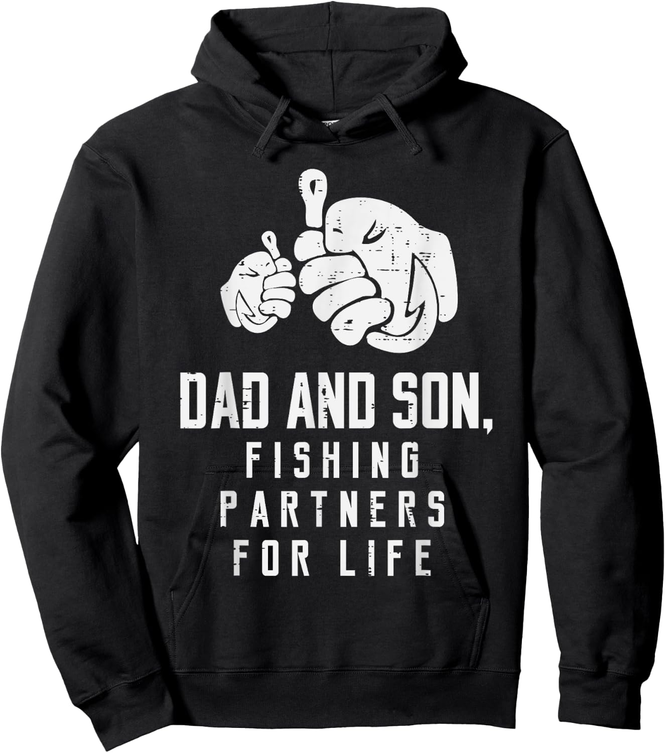 Dad And Son Fishing Partners For Life Matching Boys Men Hoodie - Hoodie | Black