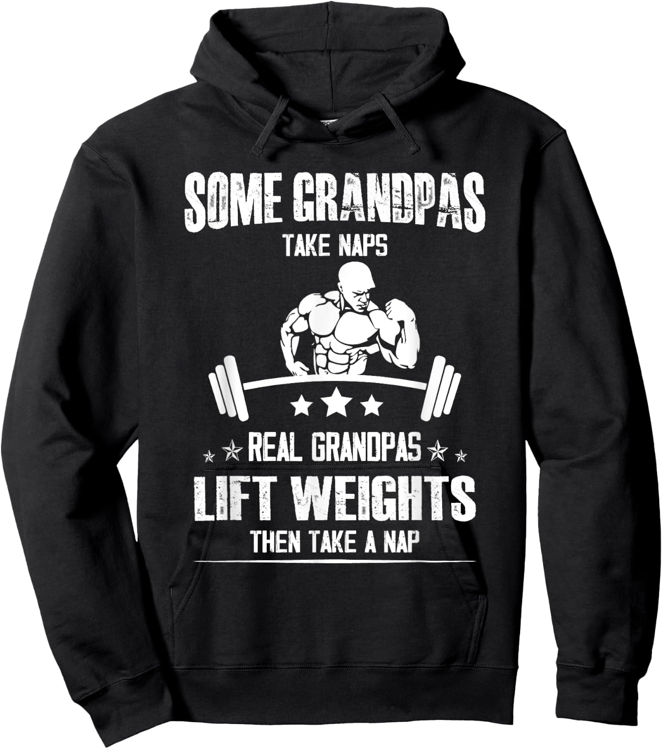 Lifting Some grandpas take Naps, Real Grandpas Lift Weights Hoodie - Hoodie | Black