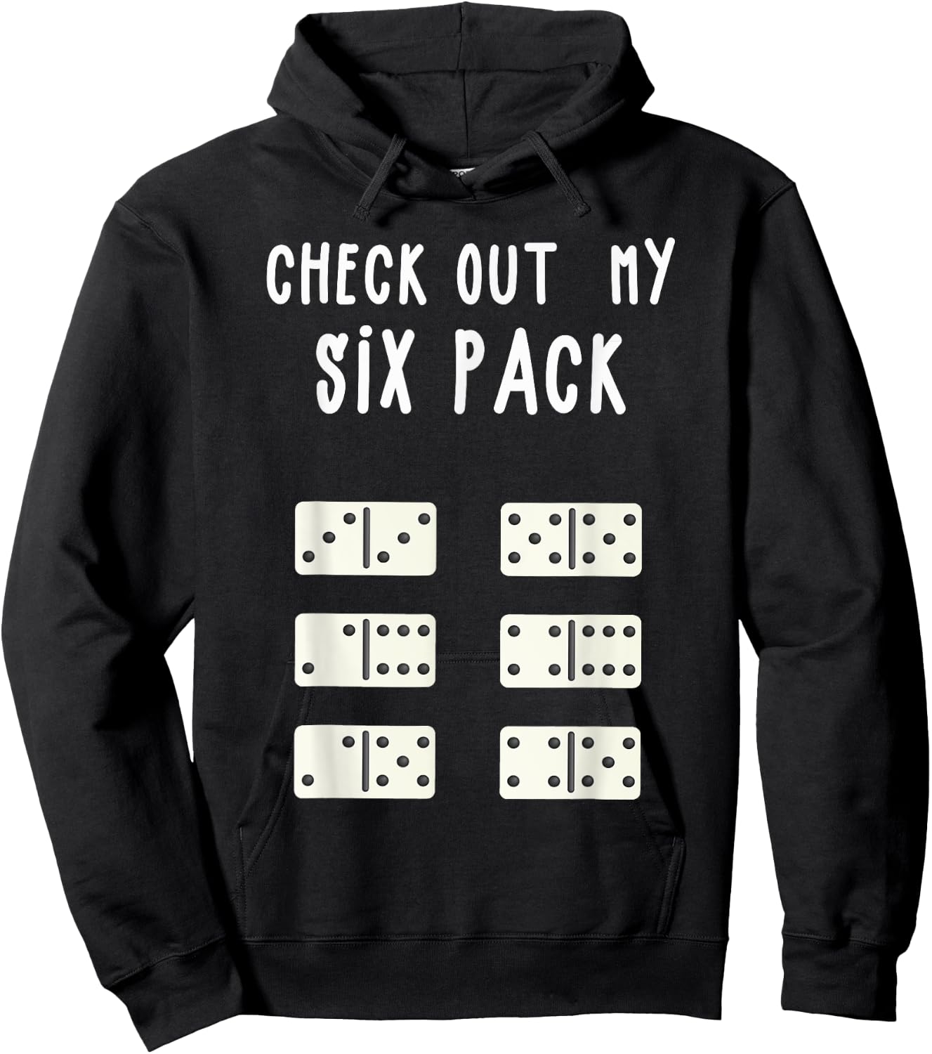 Funny Check out My Six Pack Funny Gift Dominoes Lover Hoodie - Hoodie | Black