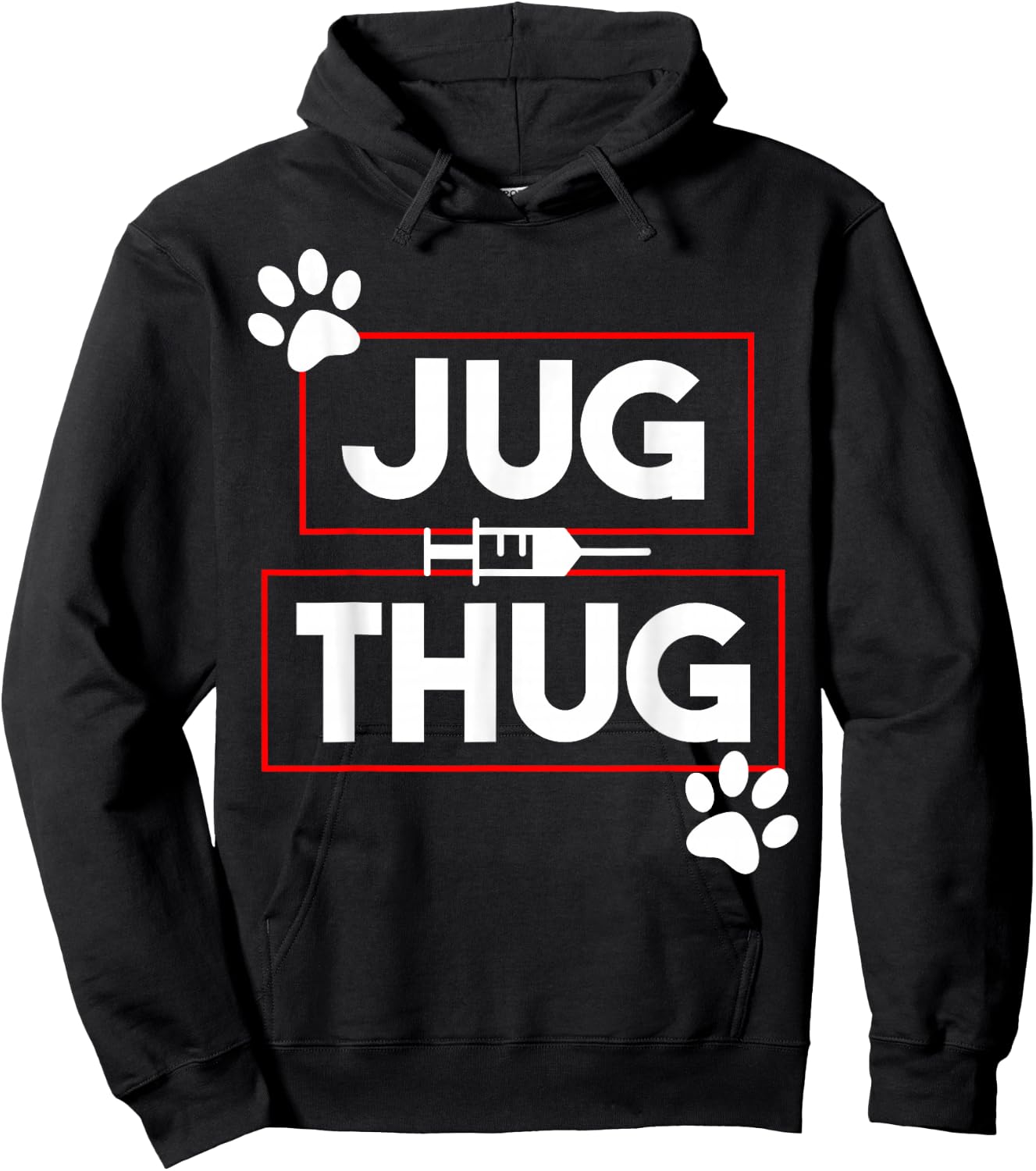 Funny Vet Tech Jug Thug Blood Draw Gifts Hoodie - Hoodie | Black