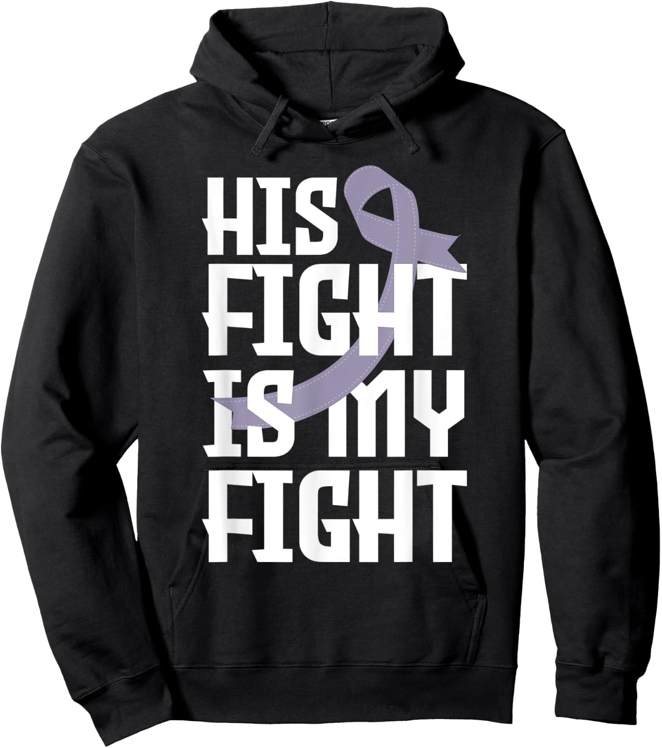 His Fight Is My Fight Husband Testicular Cancer Awareness Hoodie - Hoodie | Black