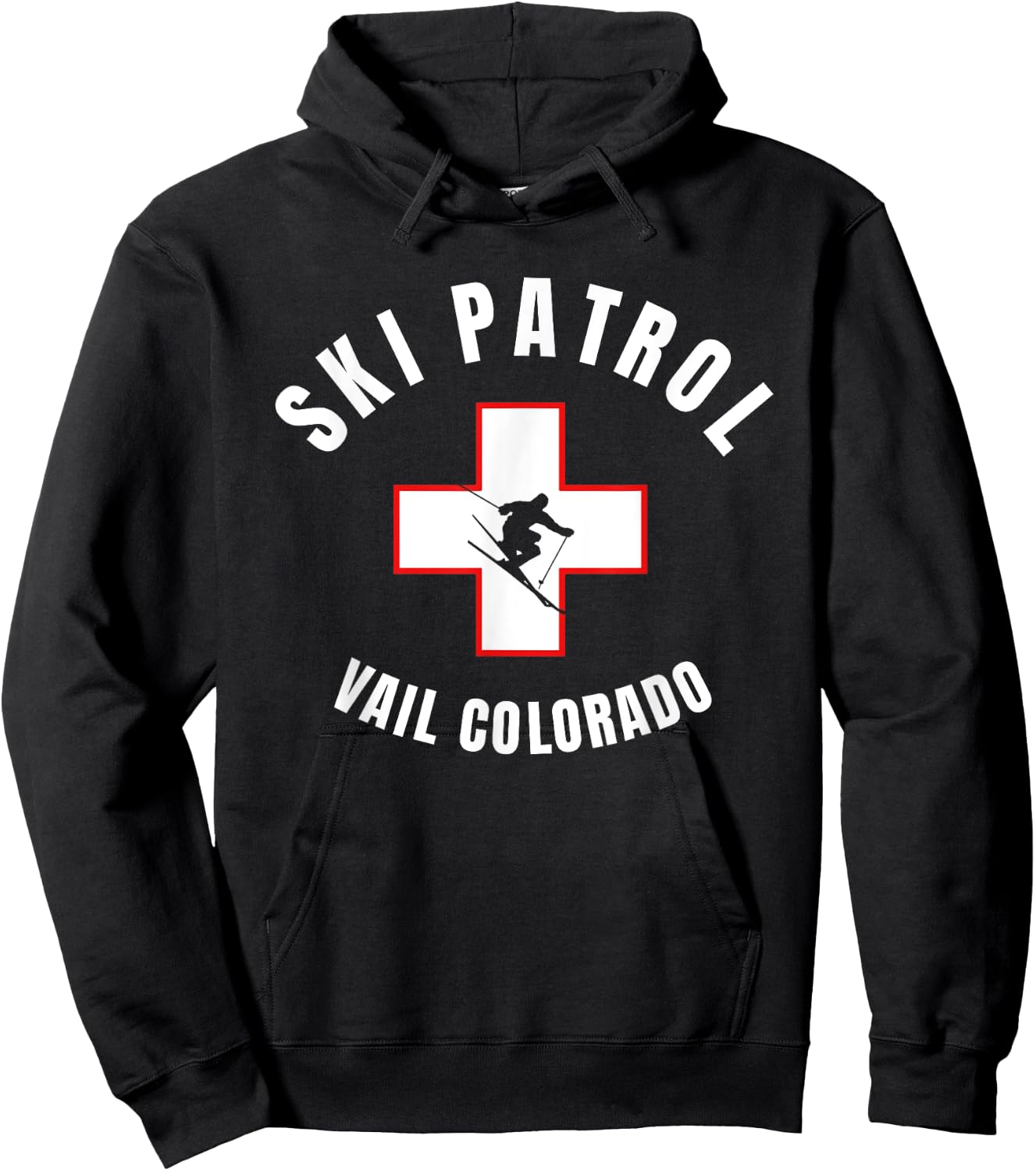 Vail Colorado Ski Patrol Hoodie - Hoodie | Black
