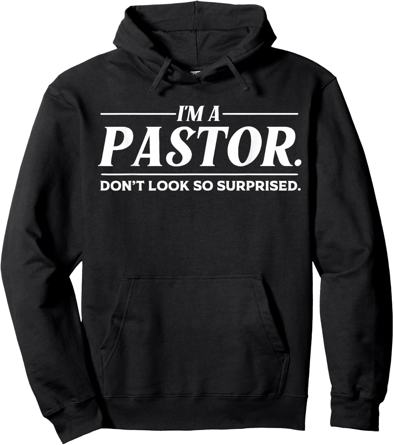 Funny I'm A Pastor Gift | Cute Christian Clergy Men Women Hoodie - Hoodie | Black