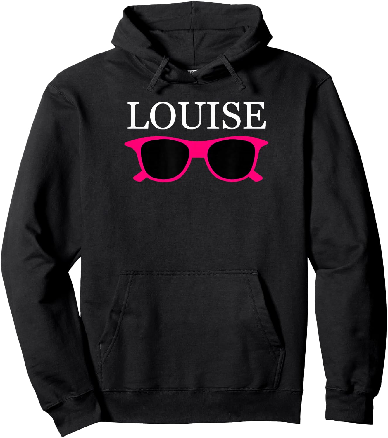 Louise Pink Glasses Cute Matching Best Friends Hoodie - Hoodie | Black