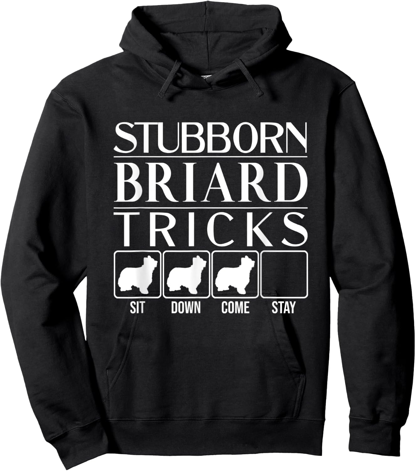 Stubborn Briard Tricks, dog Gift, Funny Briard Women Kids Hoodie - Hoodie | Black