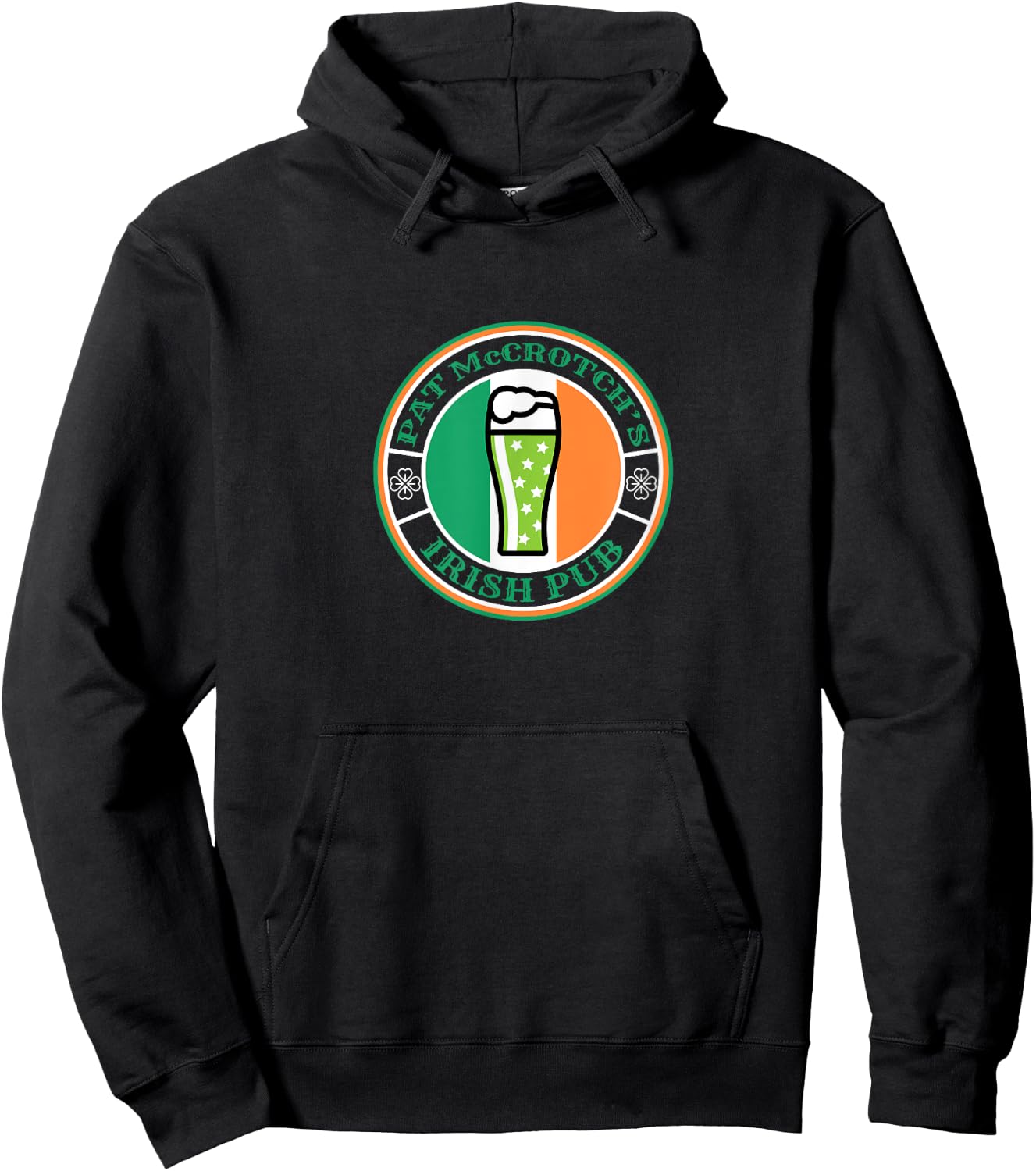 Pat McCrotch's Irish Pub Green Beer St Patricks Day Drinking Hoodie - Hoodie | Black