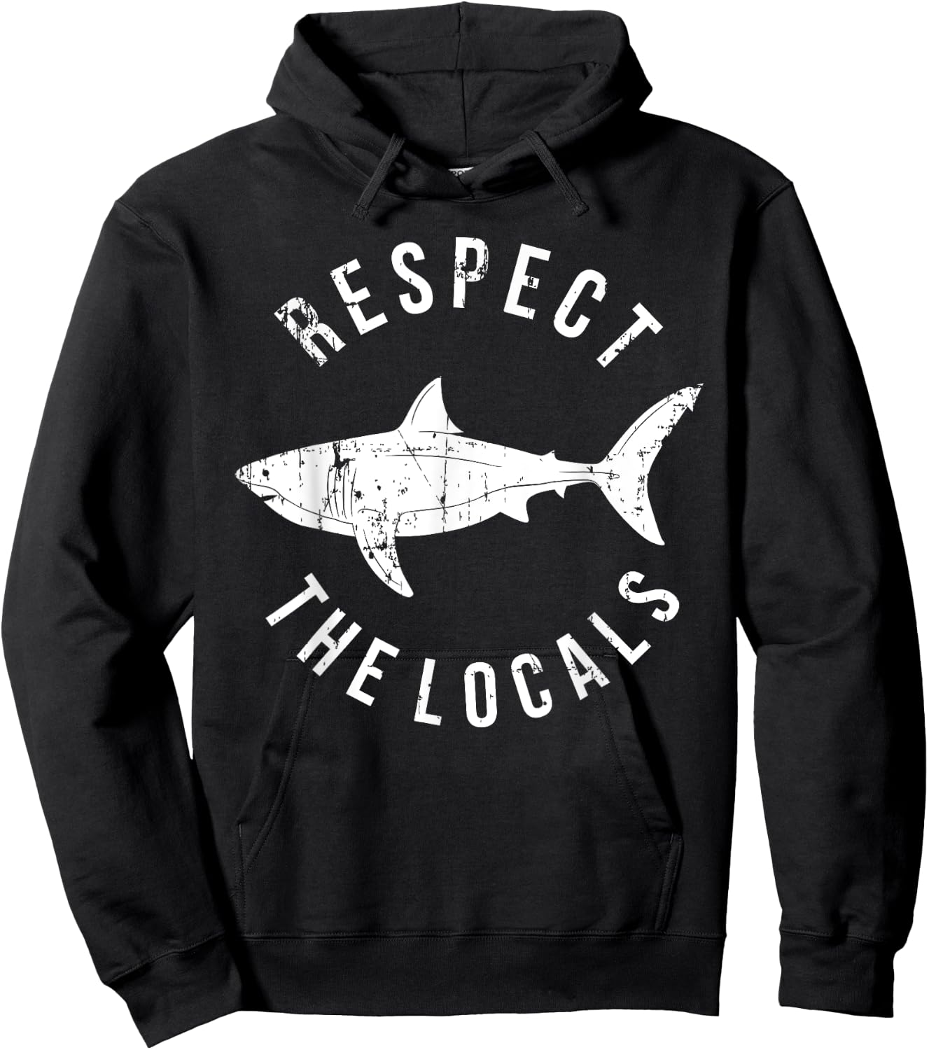 Respect The Locals Shark Ocean Animal Rights Biology Life Hoodie - Hoodie | Black