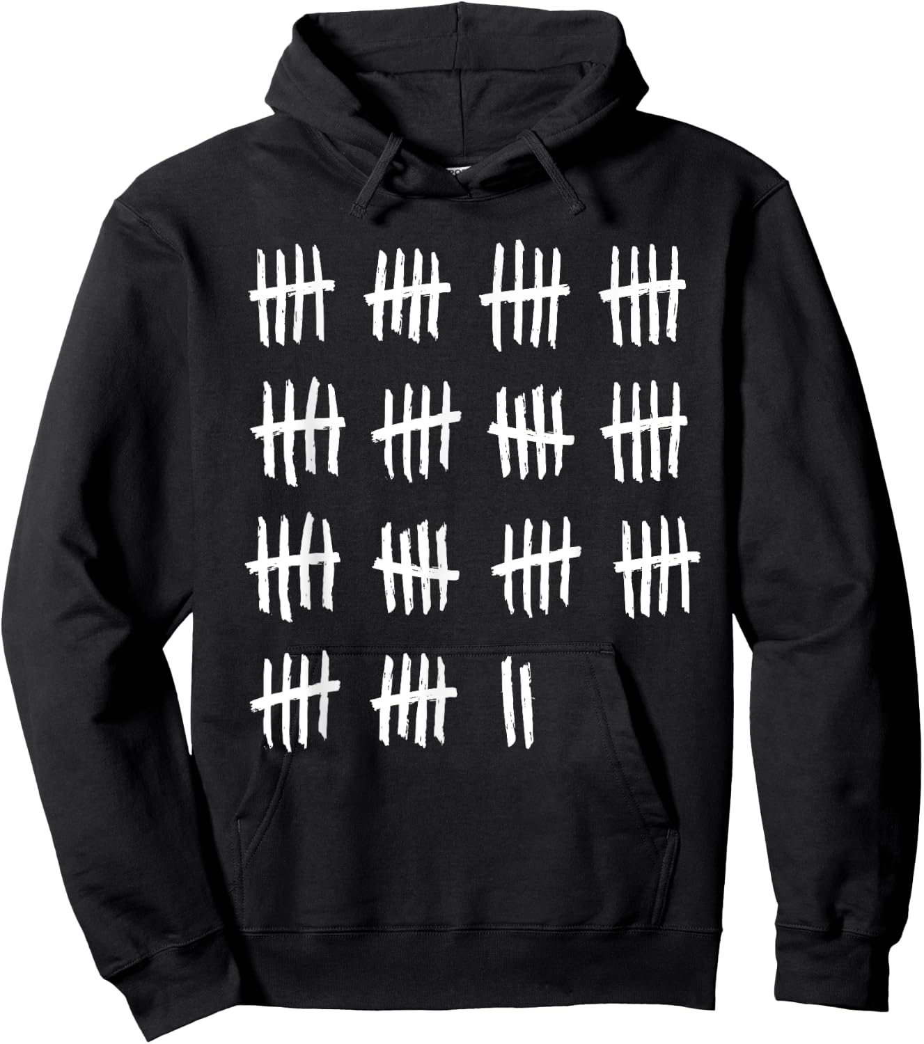 72nd Birthday Outfit 72 Years Old Tally Marks Anniversary Hoodie - Hoodie | Black
