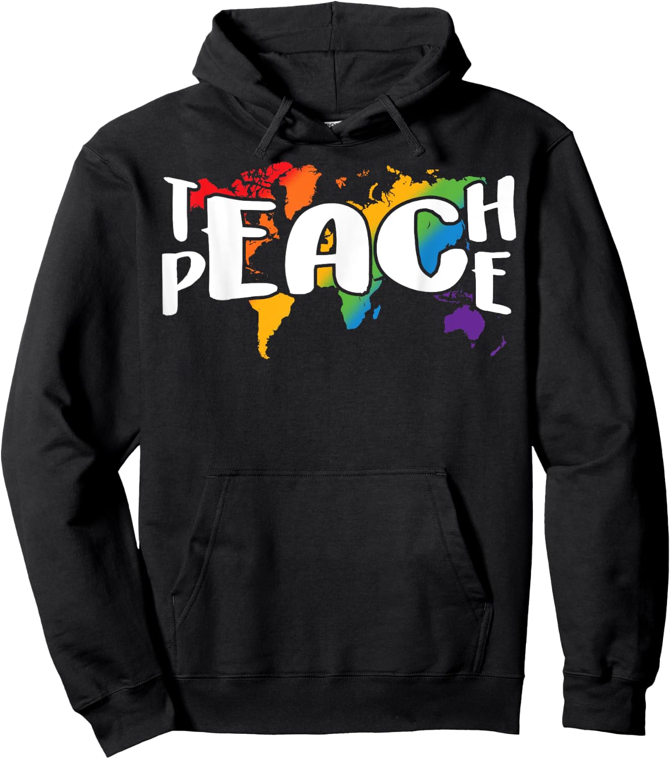 Teach Peace for Teachers and Educators Hoodie - Hoodie | Black