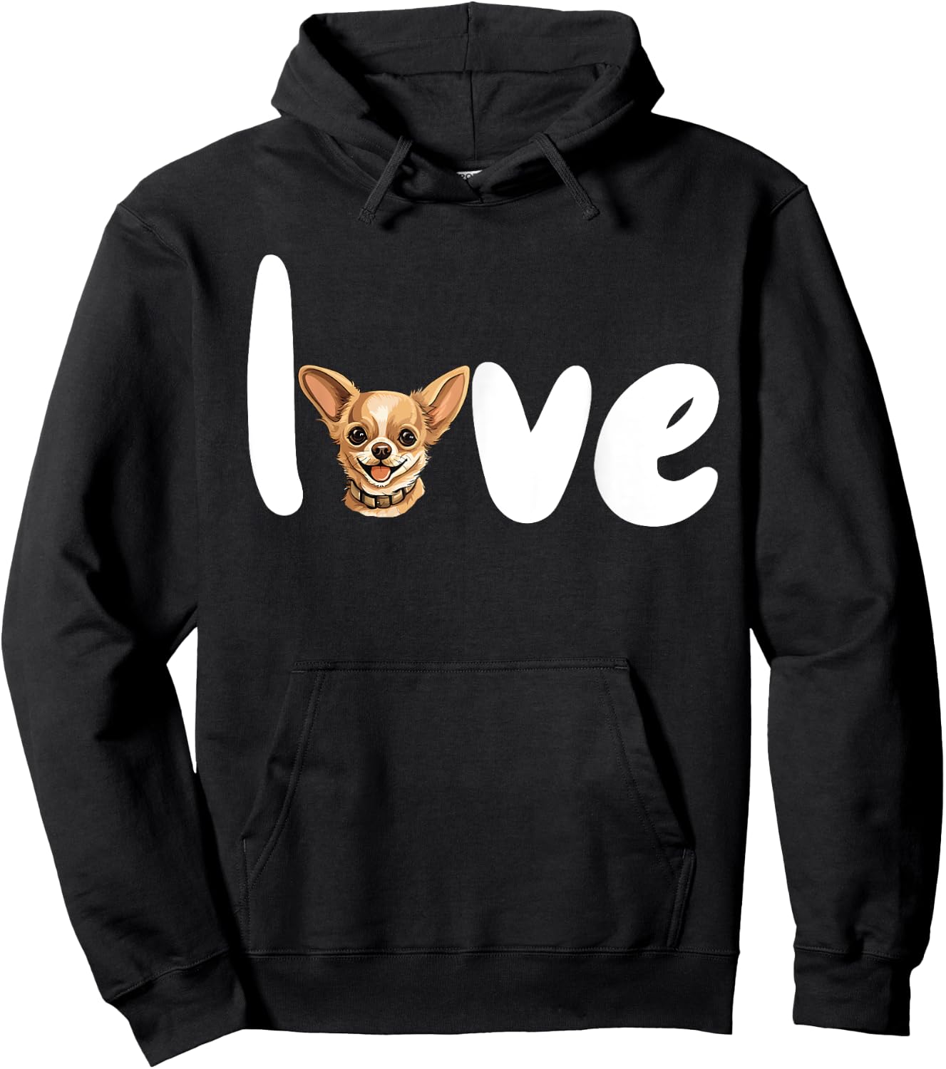 CHIHUAHUA DOG LOVE for valentine's day Hoodie - Hoodie | Black
