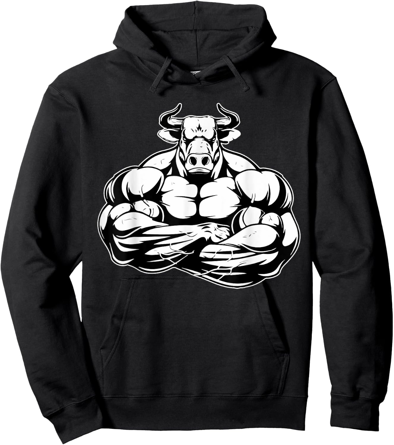Bull With Muscles Shredded Taurus Fitness Workout Gym Lover Hoodie - Hoodie | Black