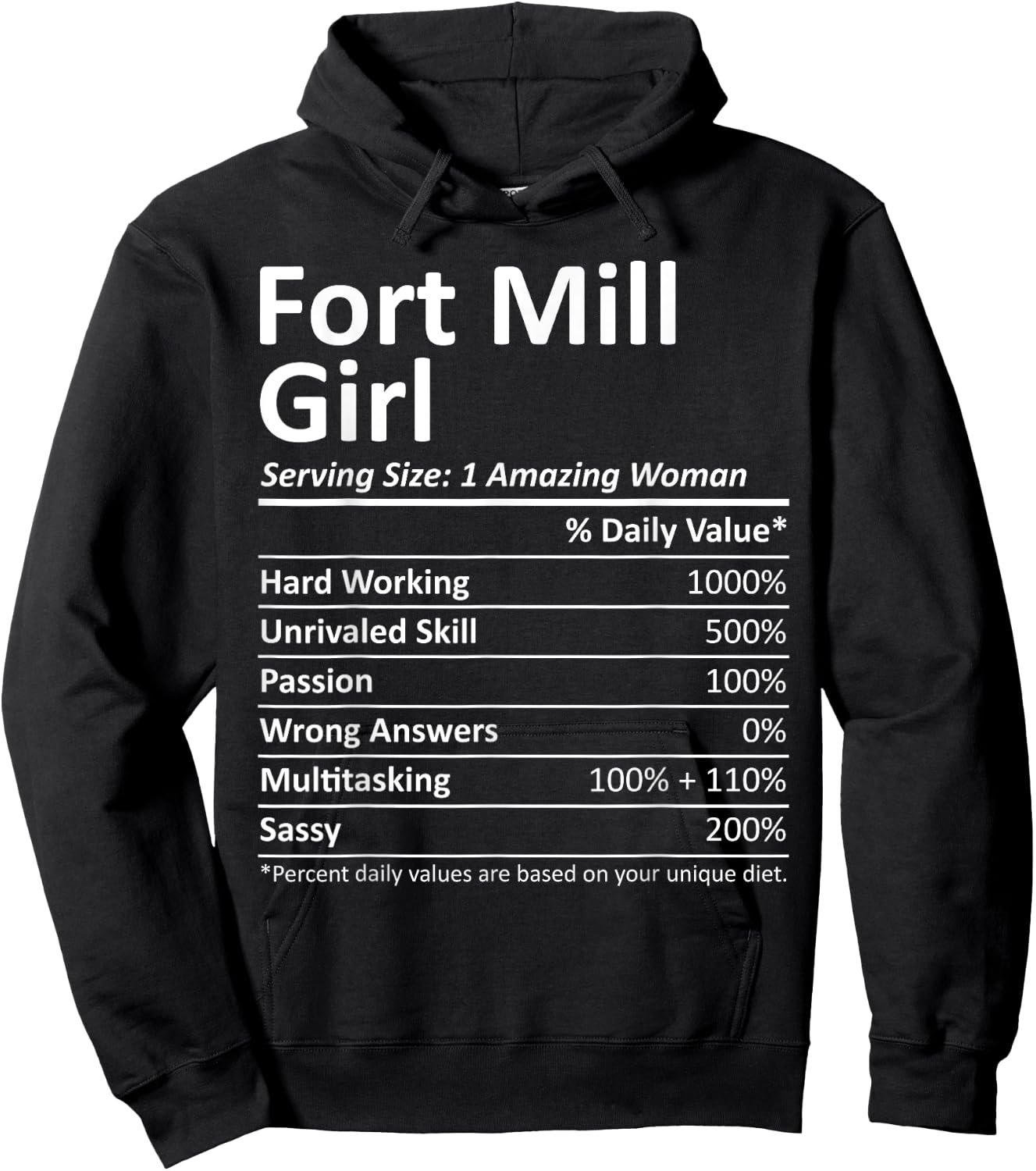 FORT MILL GIRL SC SOUTH CAROLINA Funny City Home Roots Gift Hoodie - Hoodie | Black