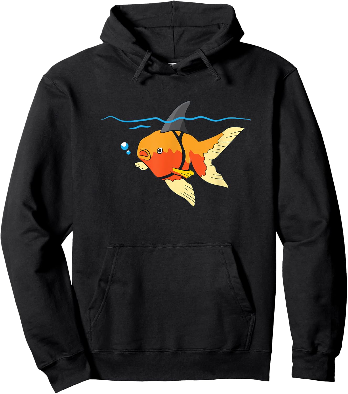 Funny Goldfishes Gifts Cute Goldfish Shark Fin Motivational Goldfish Hoodie - Hoodie | Black