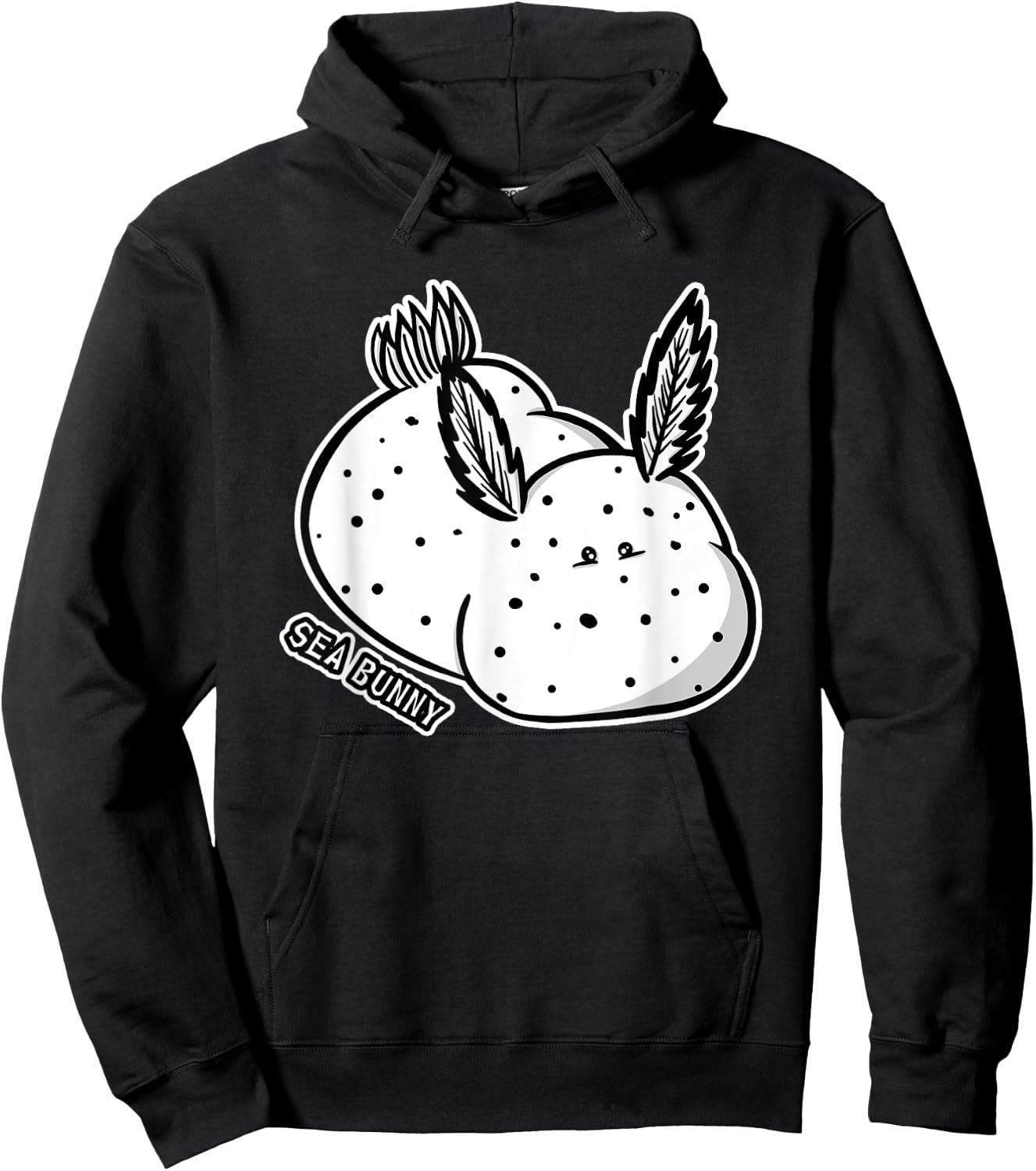 Sea Bunny Cute Ocean Kawaii Slug Jorunna Parva Biologist Hoodie - Hoodie | Black
