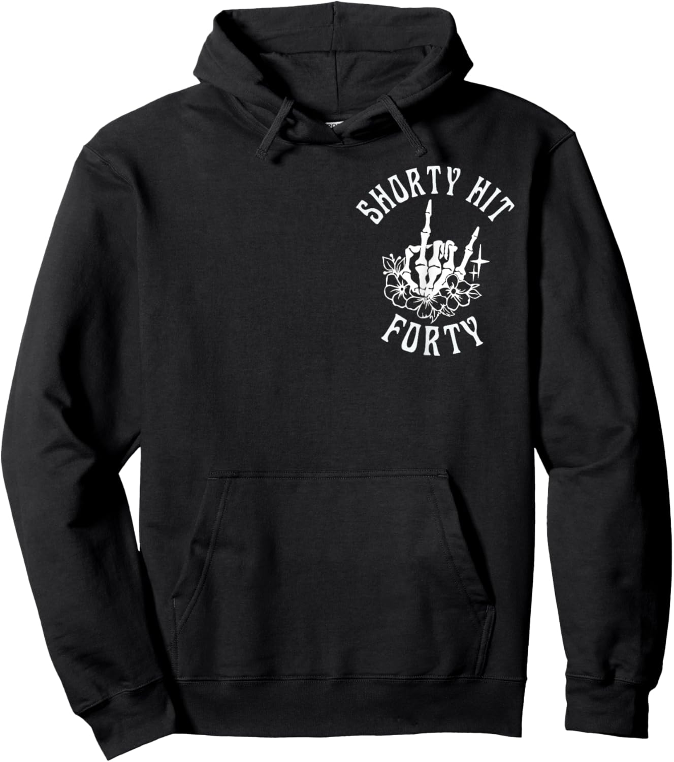 Funny Shorty Hit Forty Turning 40th Birthday Hello Forties Hoodie - Hoodie | Black