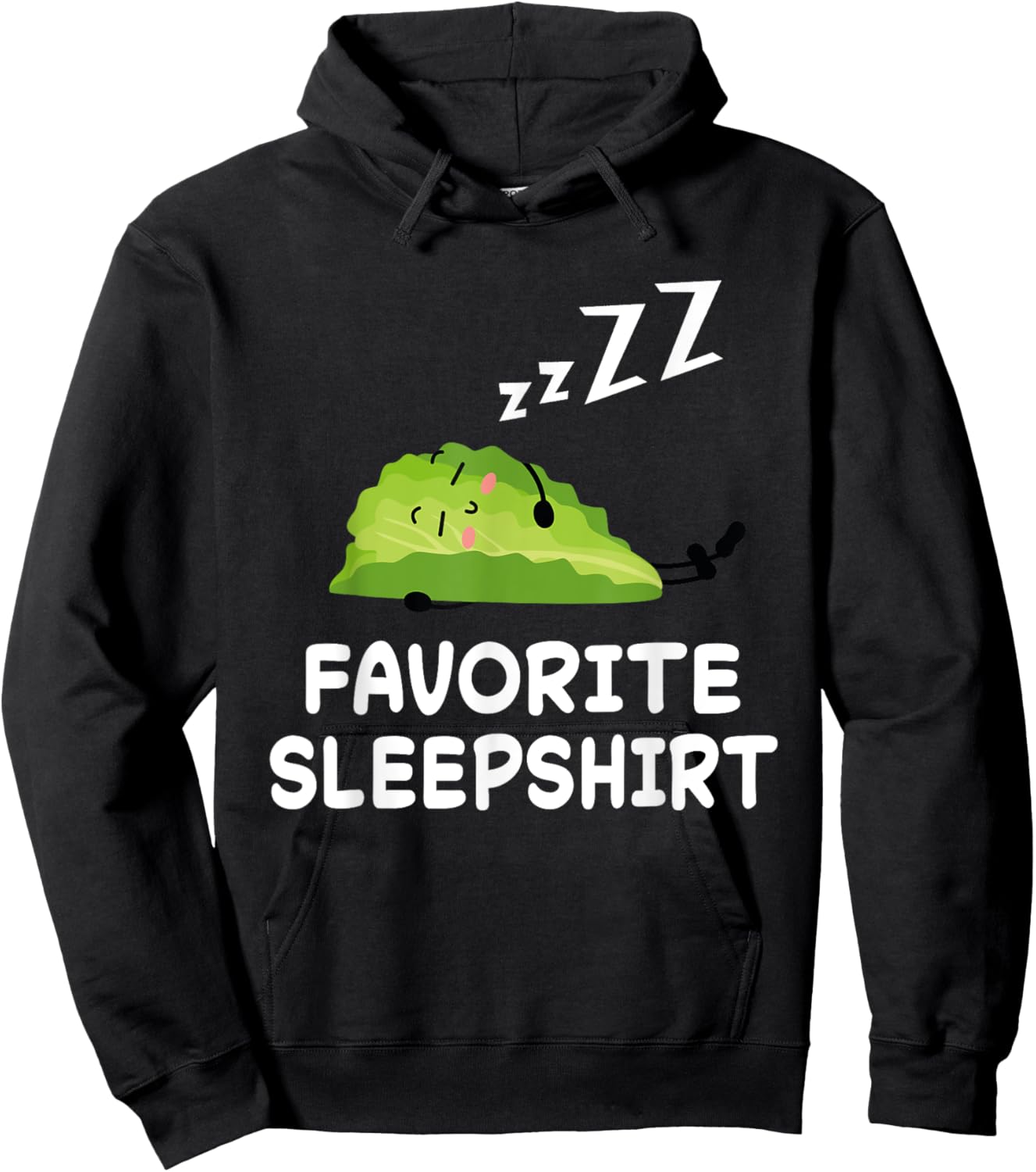 Salad Salads Nap Sleeping Sleep Pajama Nightgown Hoodie - Hoodie | Black