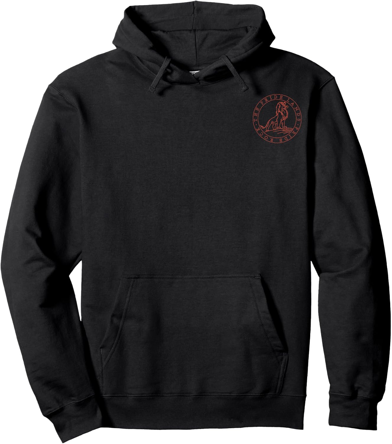 Disney The Lion King Pride Rock Line Art Front & Back Hoodie - Hoodie | Black