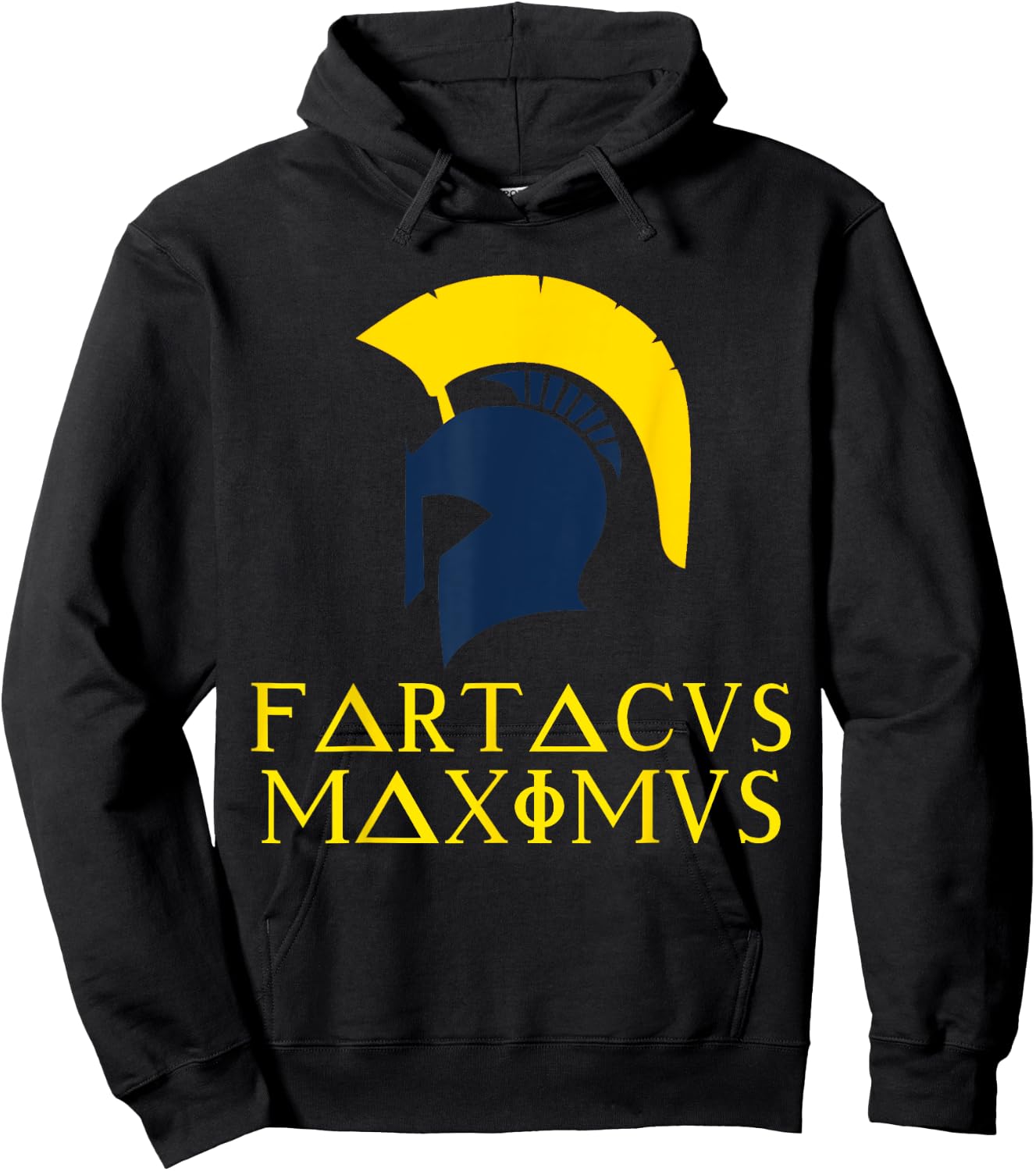 Fartacus Shirt Maximus Farting Spartan Warrior Cool Hoodie - Hoodie | Black