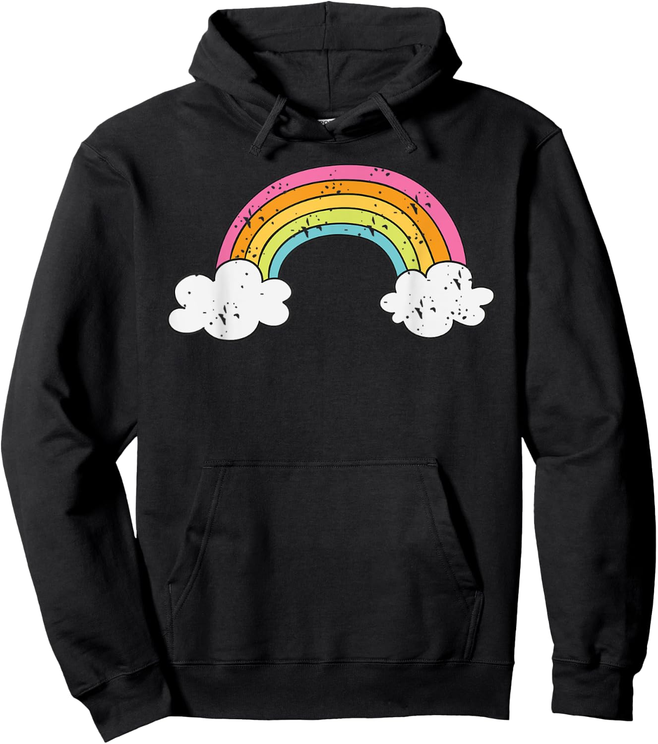 Cool Elegant Rainbow Vintage Retro 80's Style Gift Hoodie - Hoodie | Black