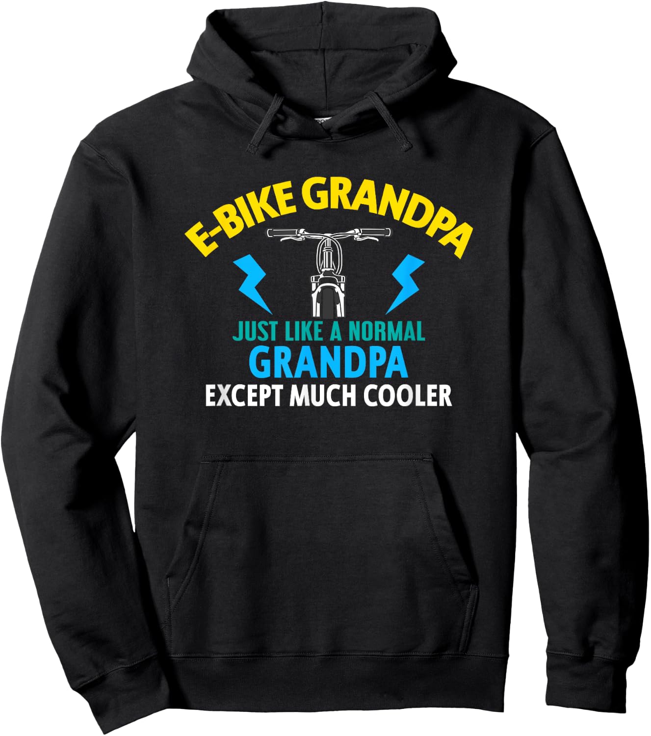 Ebike Grandpa Funny E-Bike MTB Hoodie - Hoodie | Black