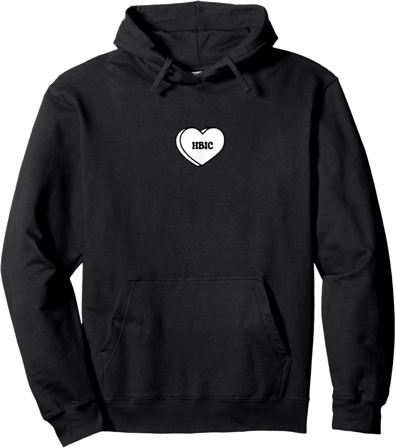 HBIC Love Heart Valentines Candy Trendy Female Entrepreneur Hoodie - Hoodie | Black